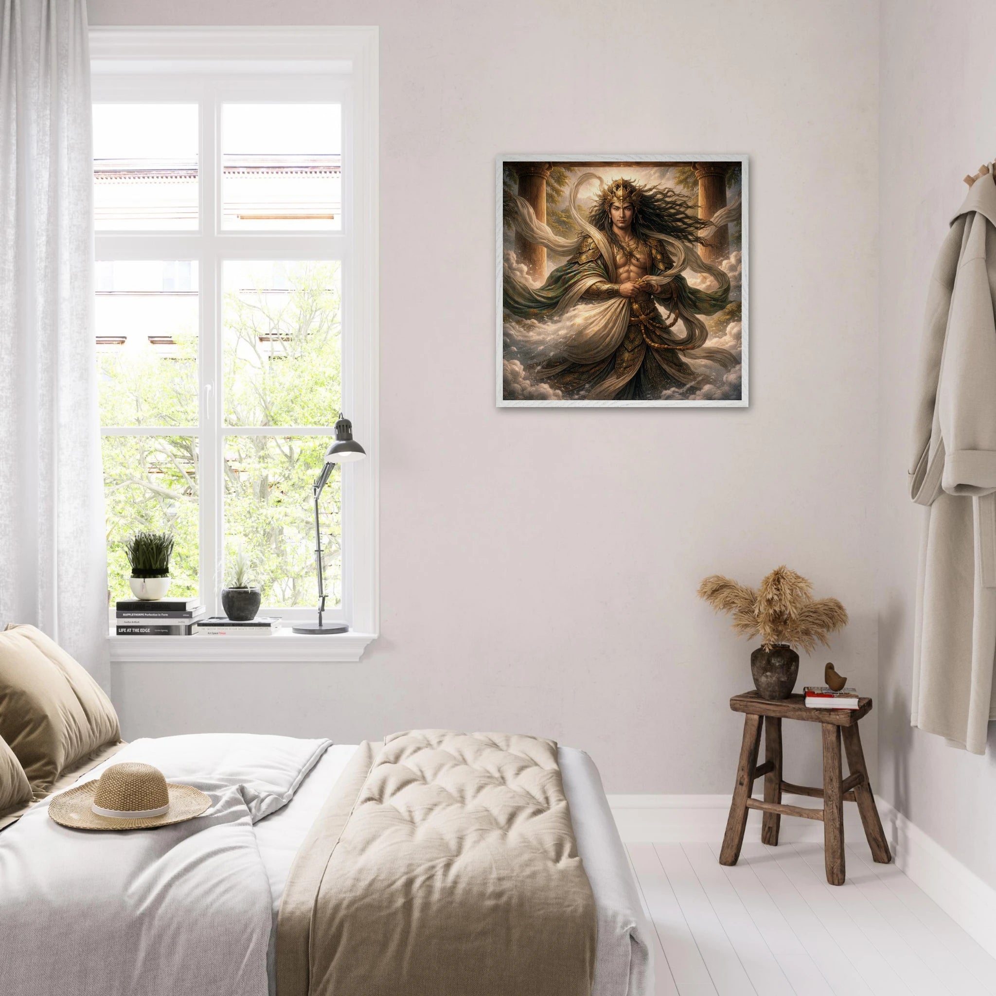 Fūjin – Mythologie Fine Art Print mit Rahmen | babasan