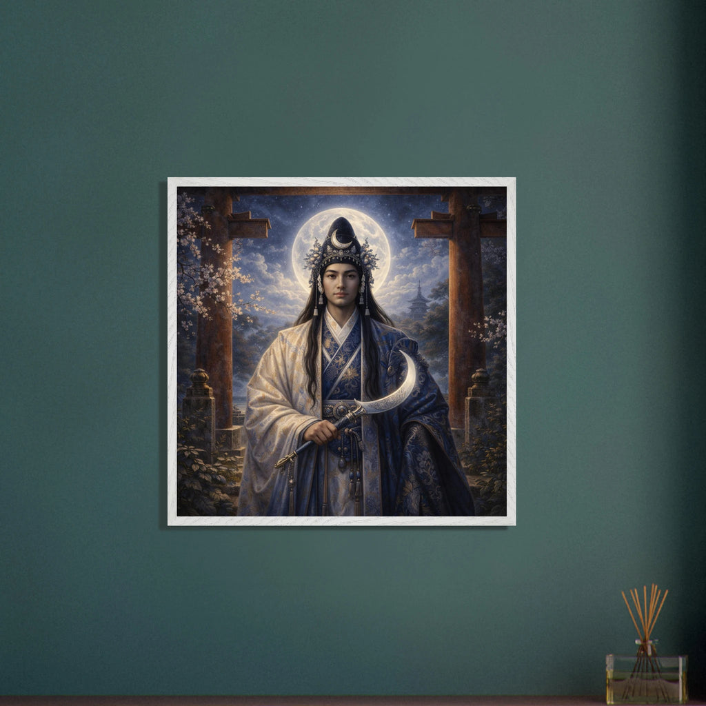 Tsukiyomi – Mythologie Fine Art Print mit Rahmen | babasan