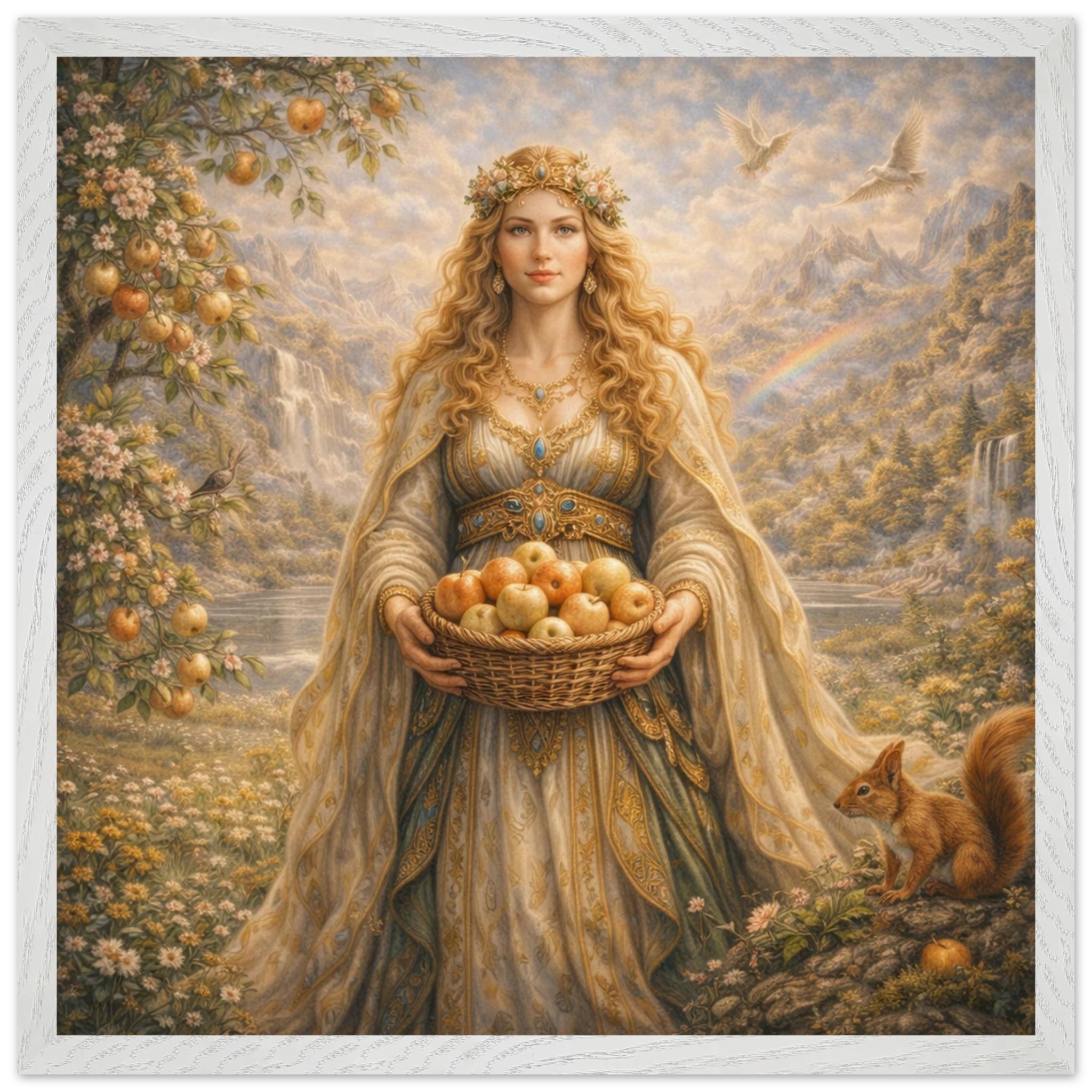 Idun – Mythologie Fine Art Print mit Rahmen | babasan