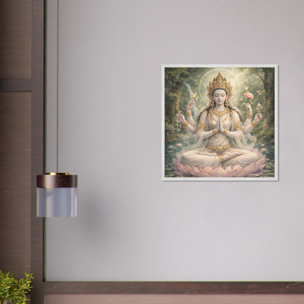 Avalokiteshvara – Mythologie Fine Art Print mit Rahmen | babasan