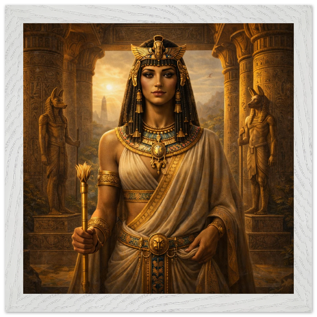 Cleopatra – Mythologie Fine Art Print mit Rahmen | babasan