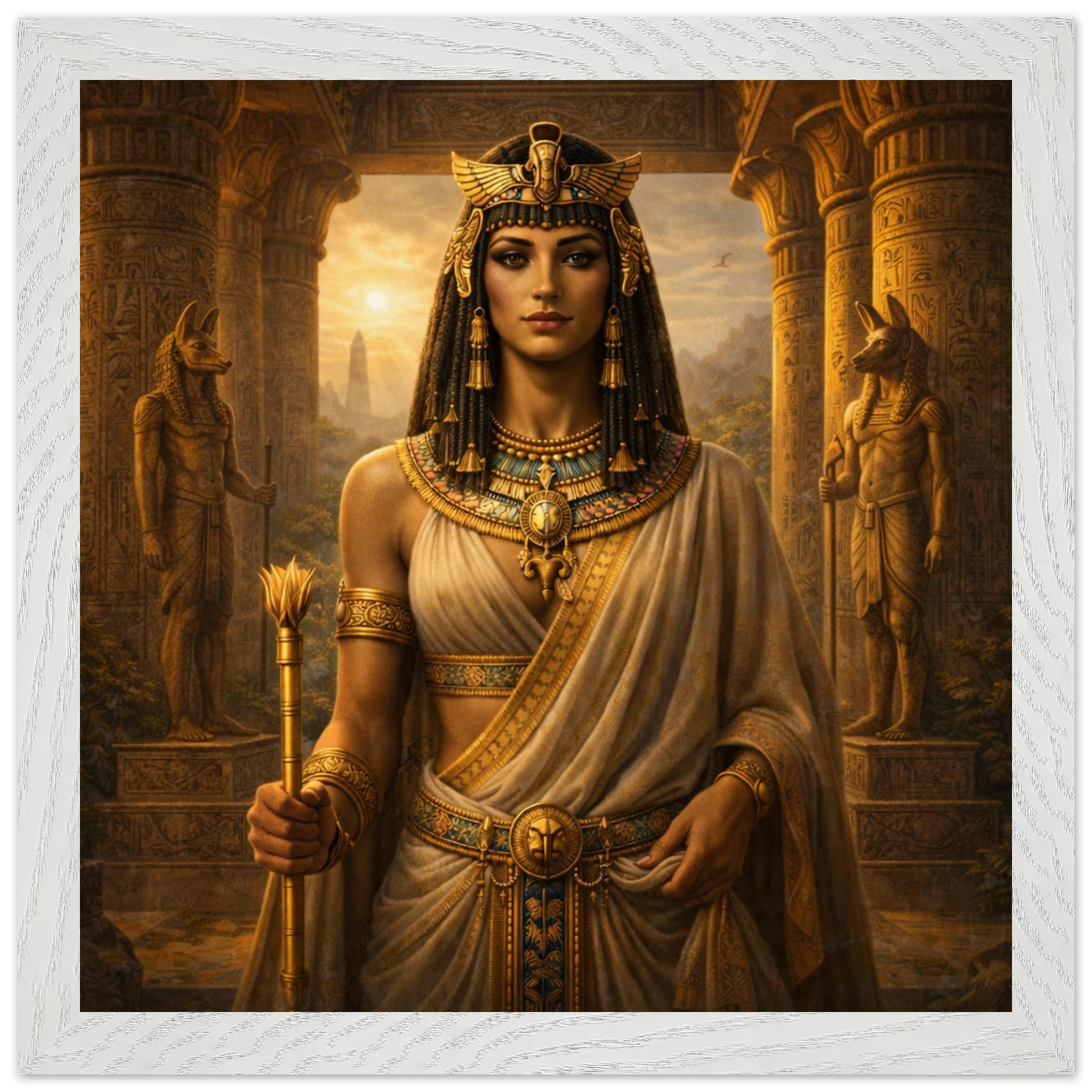 Cleopatra – Mythologie Fine Art Print mit Rahmen | babasan