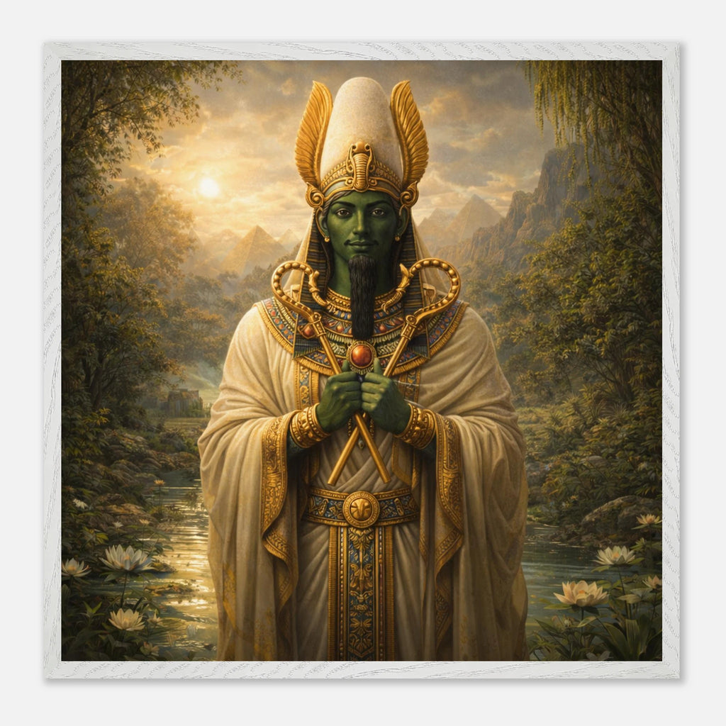 Osiris – Mythologie Fine Art Print mit Rahmen | babasan