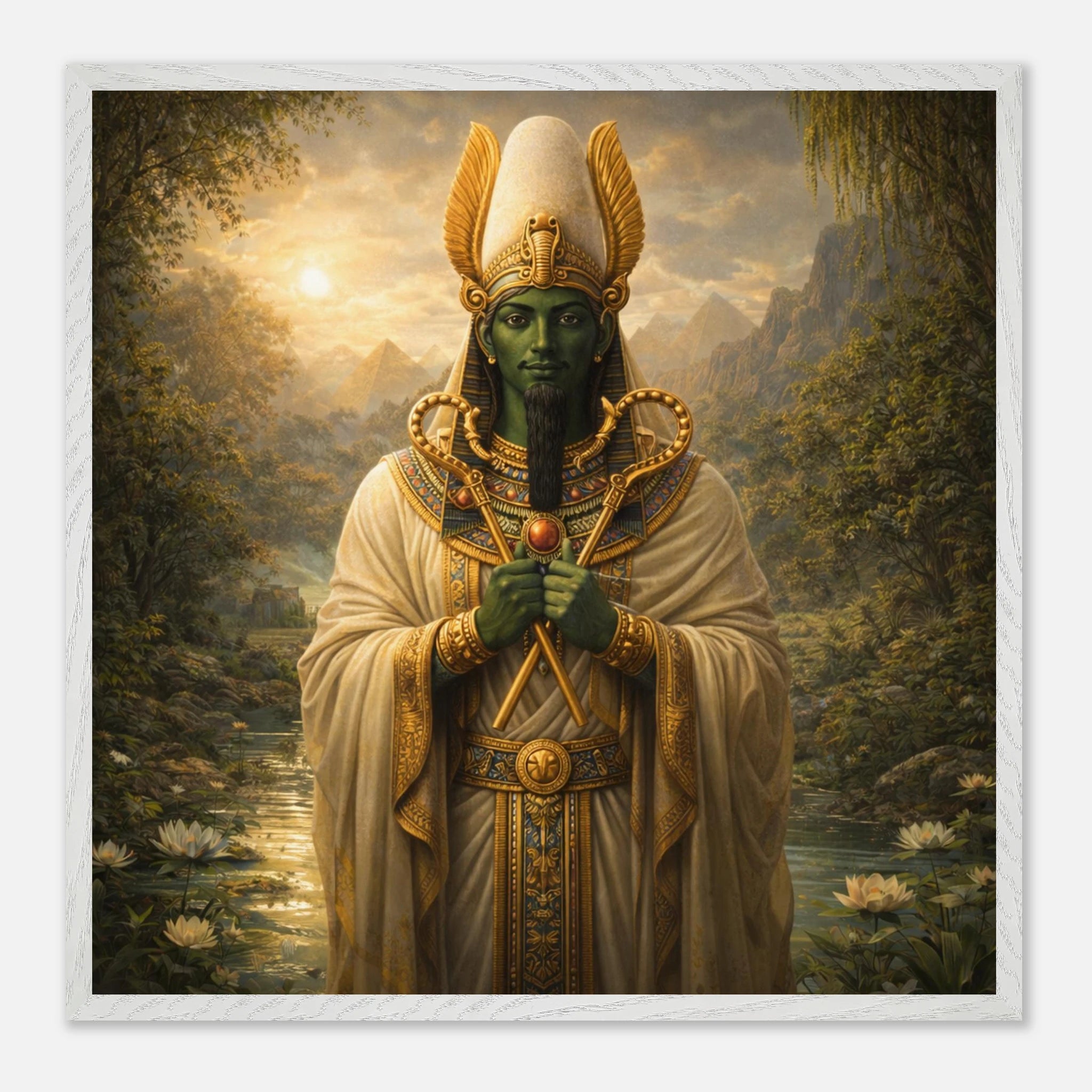 Osiris – Mythologie Fine Art Print mit Rahmen | babasan