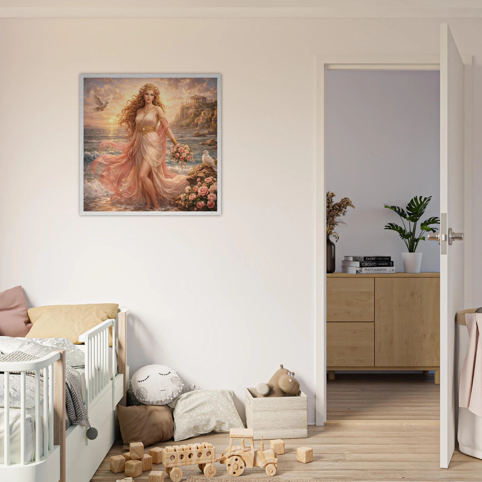 Aphrodite – Mythologie Fine Art Print mit Rahmen | babasan