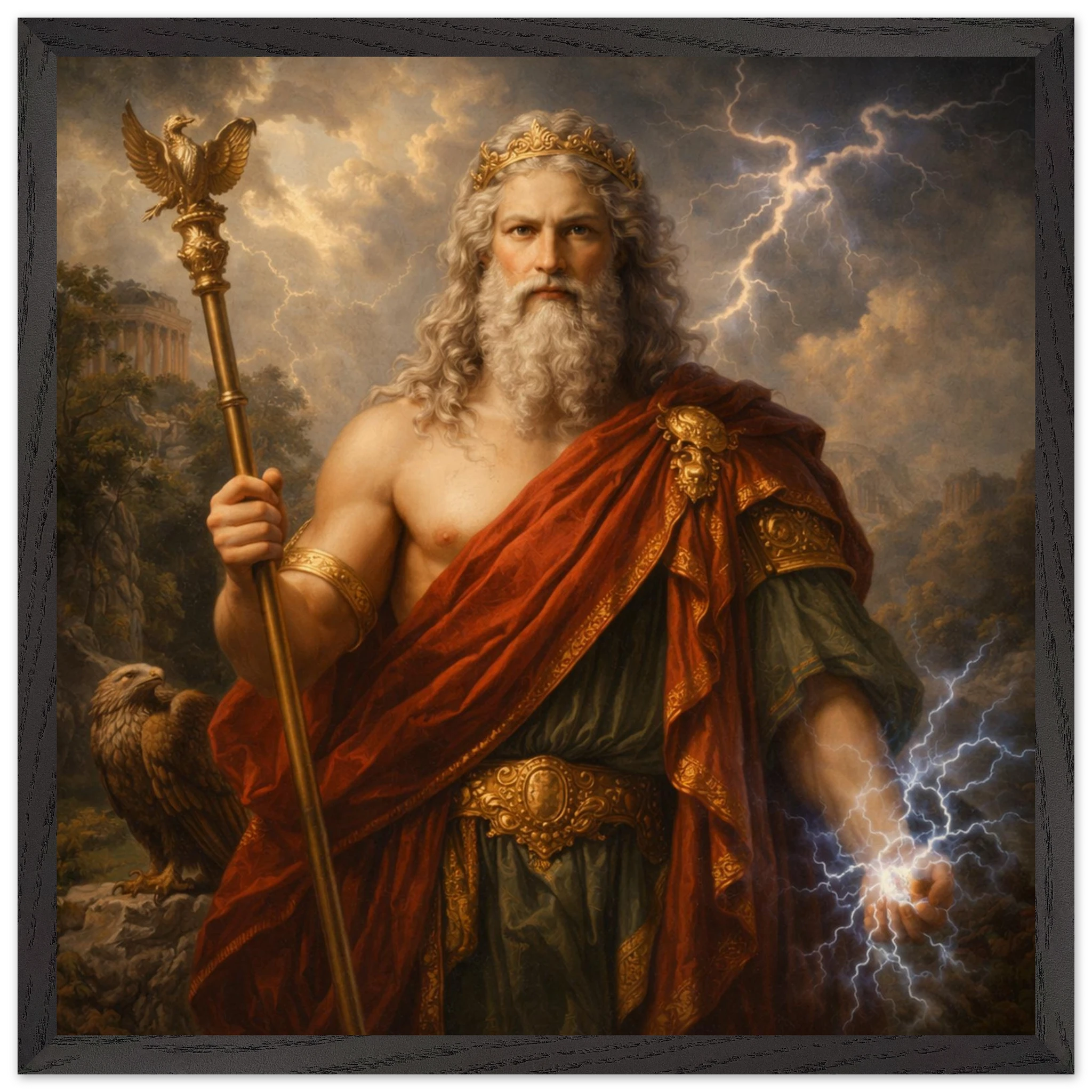 Jupiter – Mythologie Fine Art Print mit Rahmen | babasan