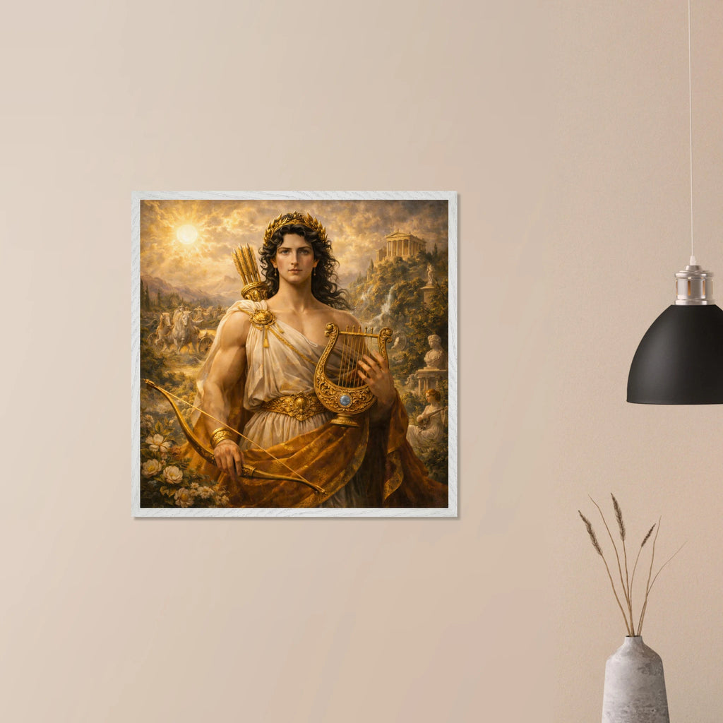Apollo – Mythologie Fine Art Print mit Rahmen | babasan