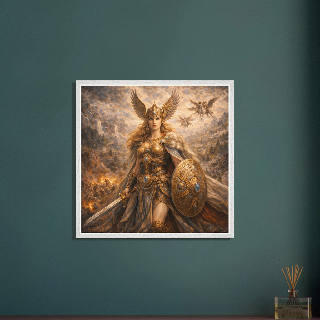 Walküre – Mythologie Fine Art Print mit Rahmen | babasan