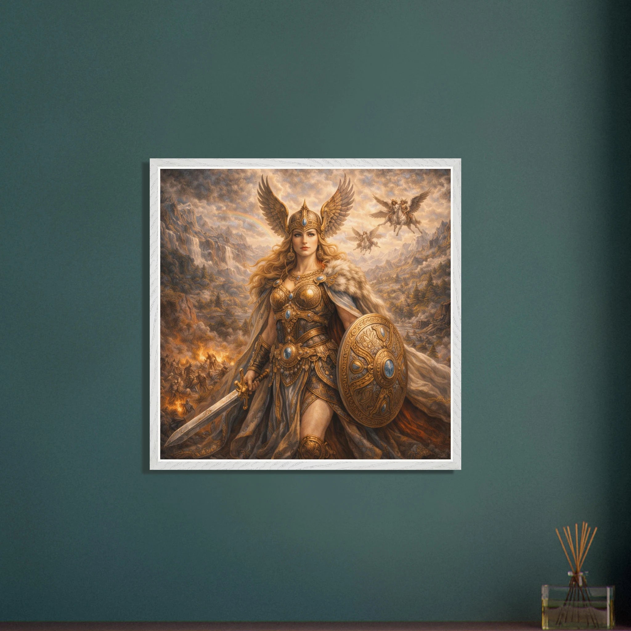 Walküre – Mythologie Fine Art Print mit Rahmen | babasan