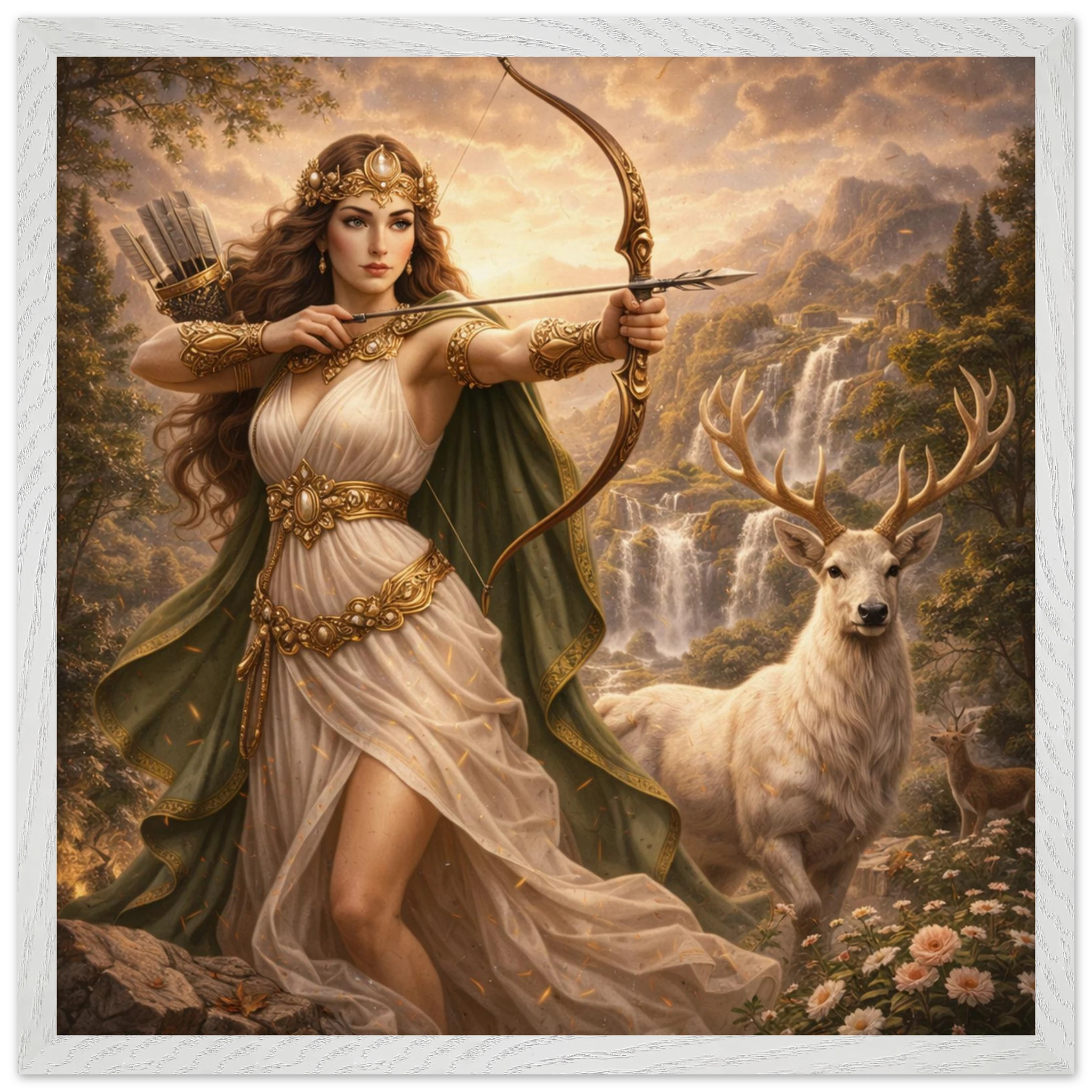Artemis – Mythologie Fine Art Print mit Rahmen | babasan