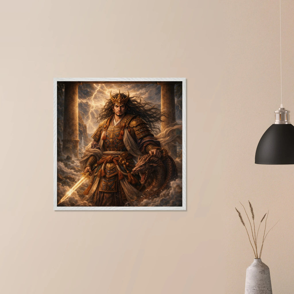 Susanoo – Mythologie Fine Art Print mit Rahmen | babasan