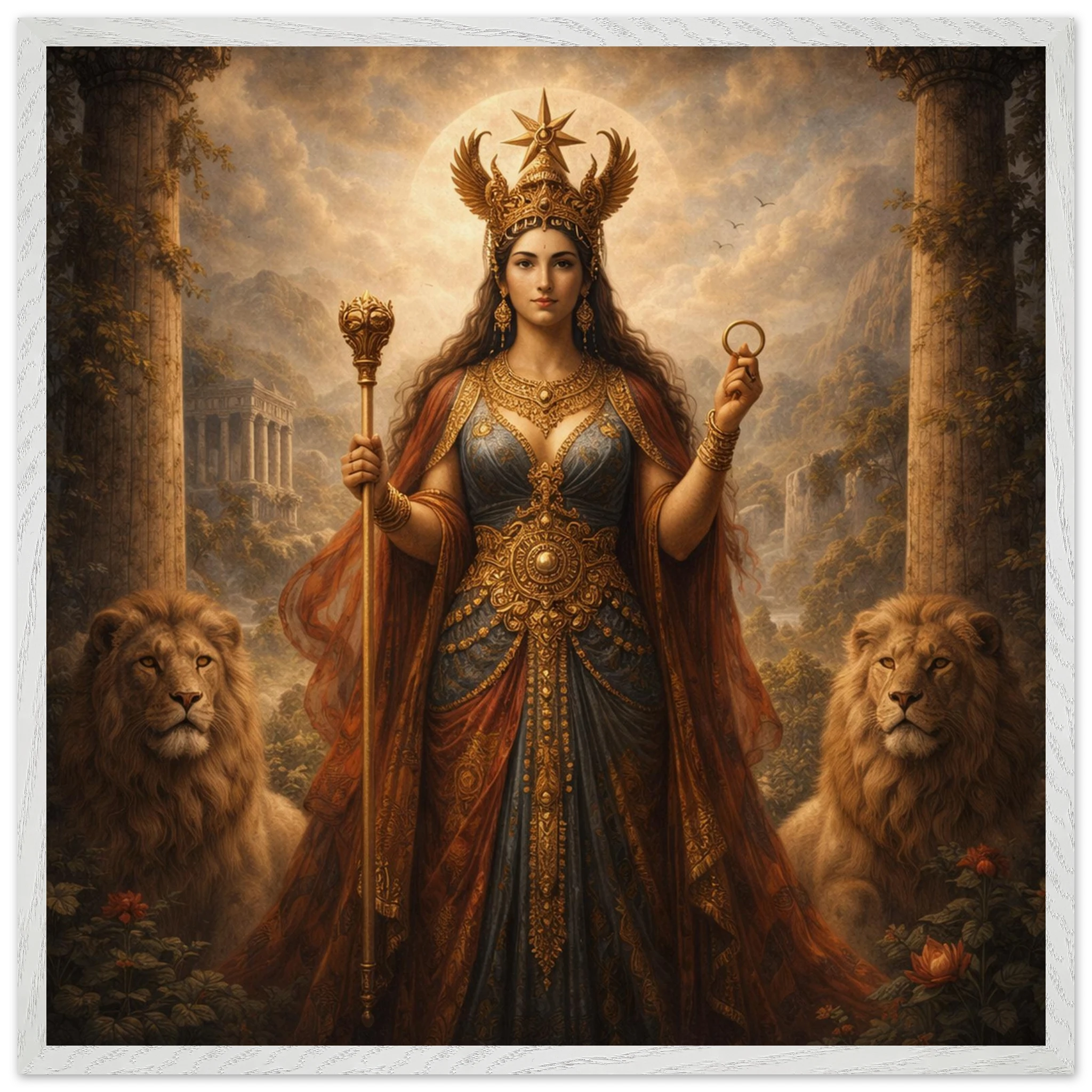 Ishtar – Mythologie Fine Art Print mit Rahmen | babasan