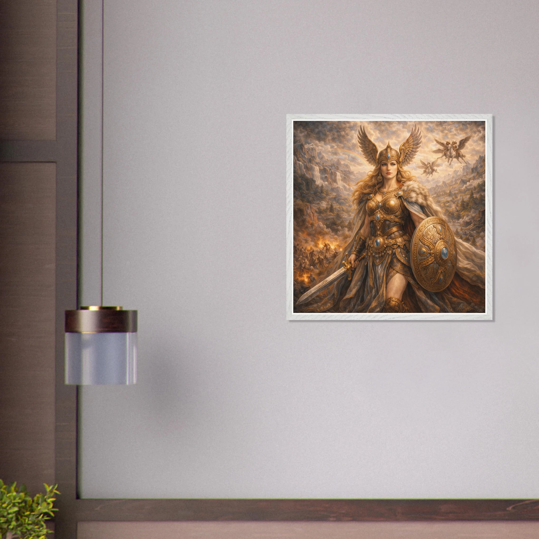 Walküre – Mythologie Fine Art Print mit Rahmen | babasan