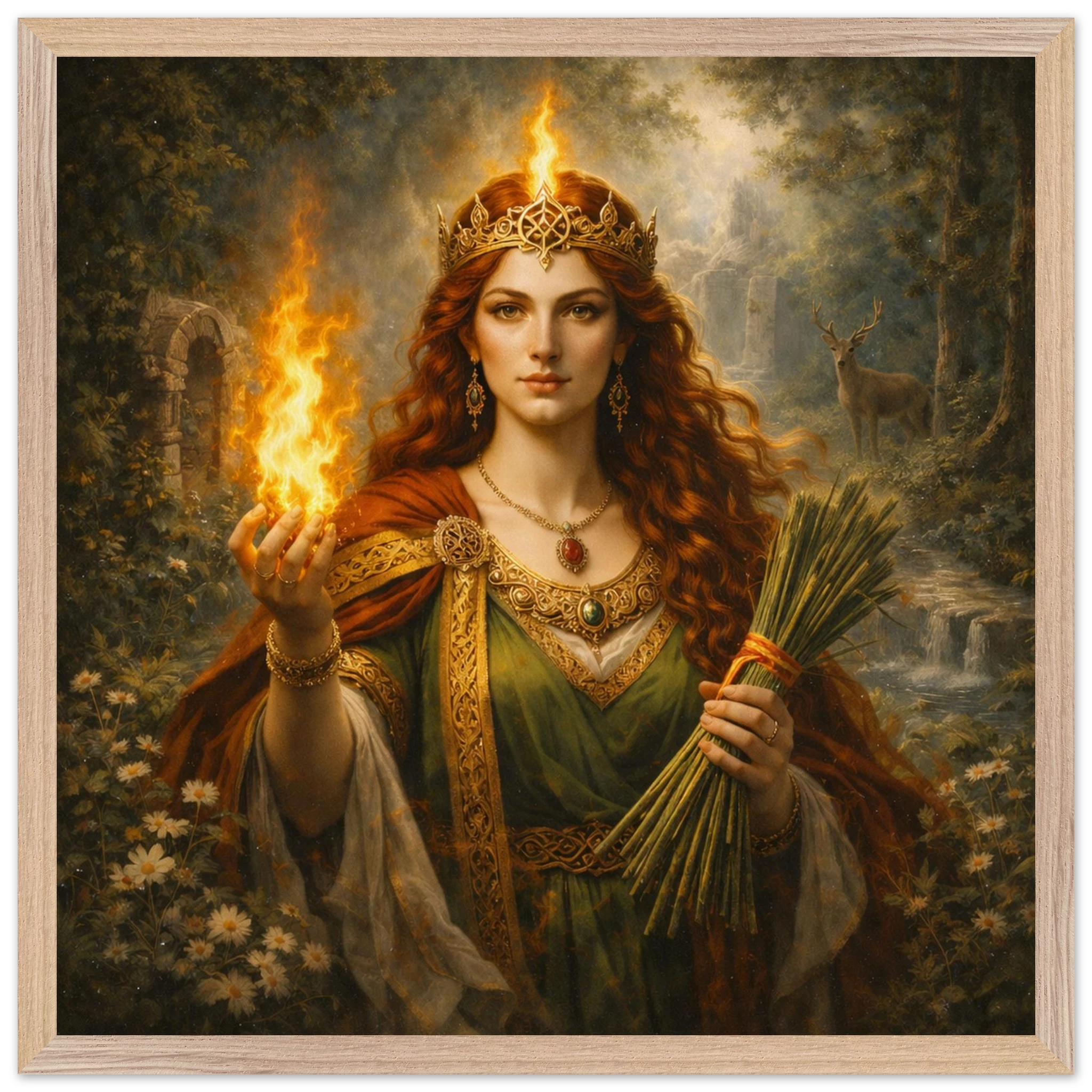 Celtic Danu – Mythologie Fine Art Print mit Rahmen | babasan