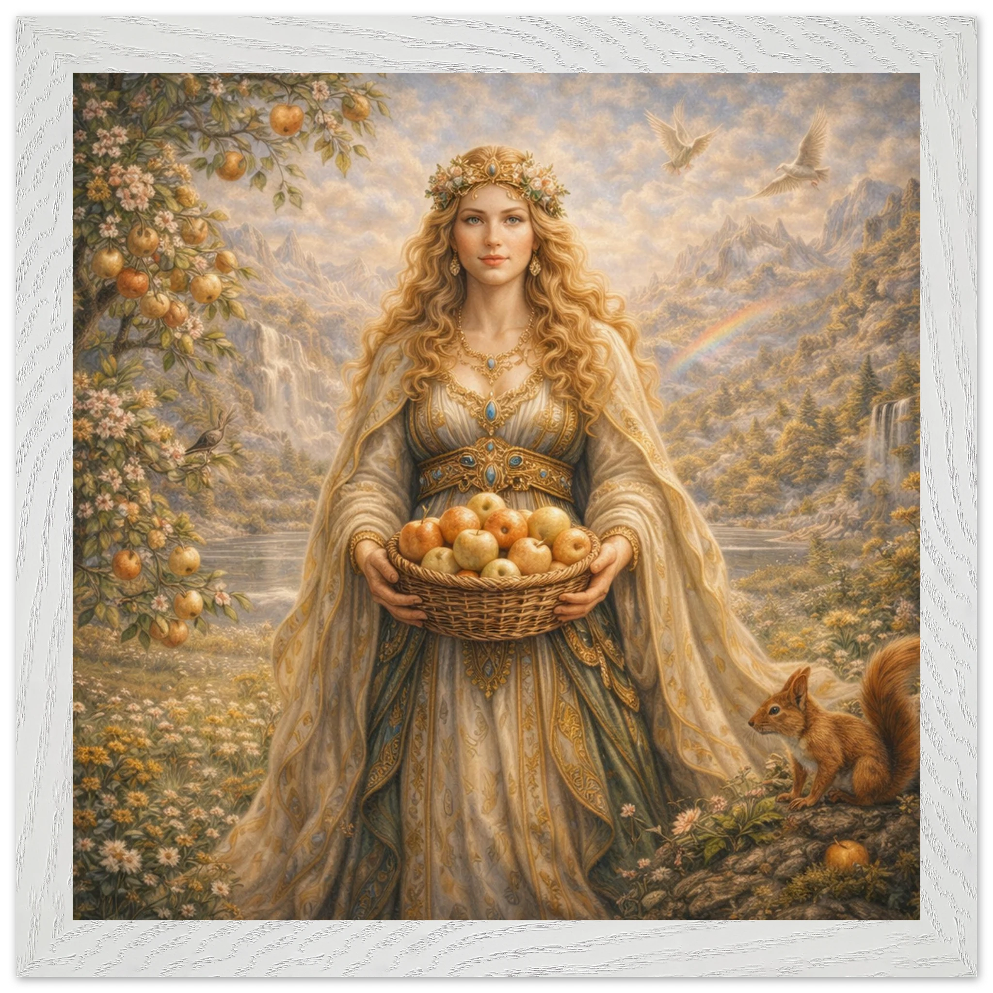 Idun – Mythologie Fine Art Print mit Rahmen | babasan
