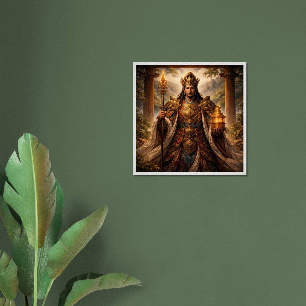 Bishamonten – Mythologie Fine Art Print mit Rahmen | babasan