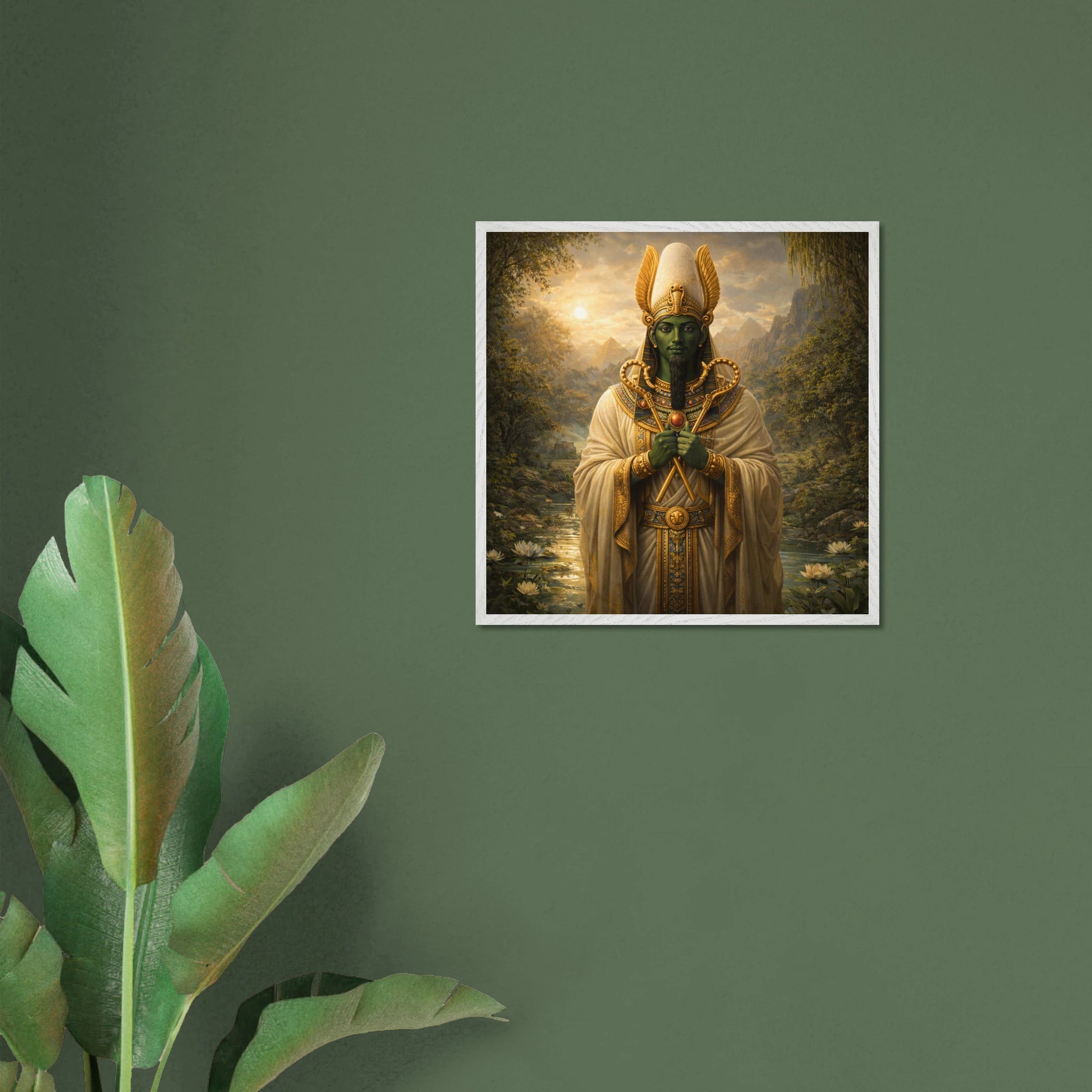 Osiris – Mythologie Fine Art Print mit Rahmen | babasan