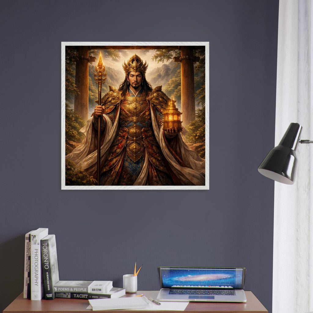 Bishamonten – Mythologie Fine Art Print mit Rahmen | babasan
