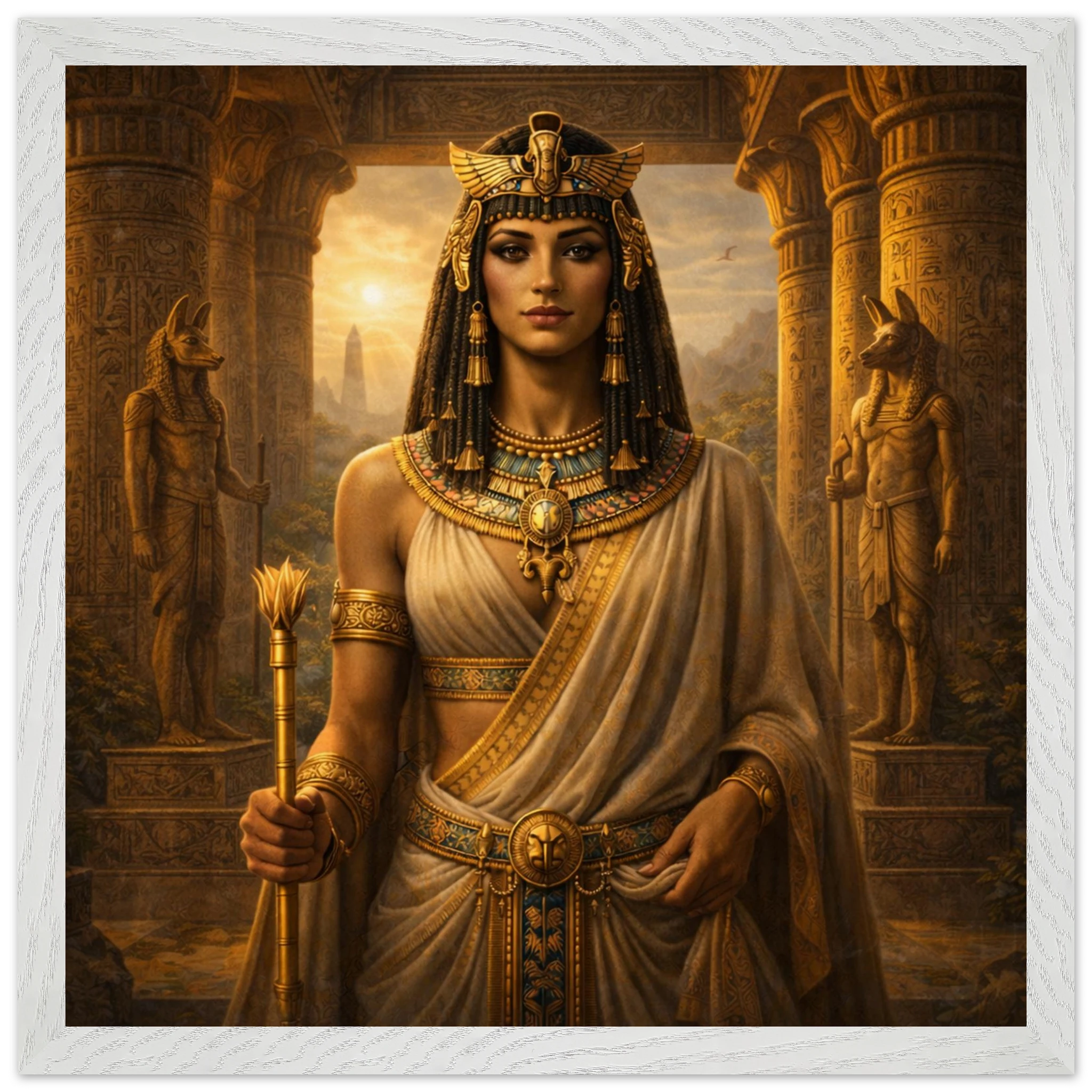 Cleopatra – Mythologie Fine Art Print mit Rahmen | babasan