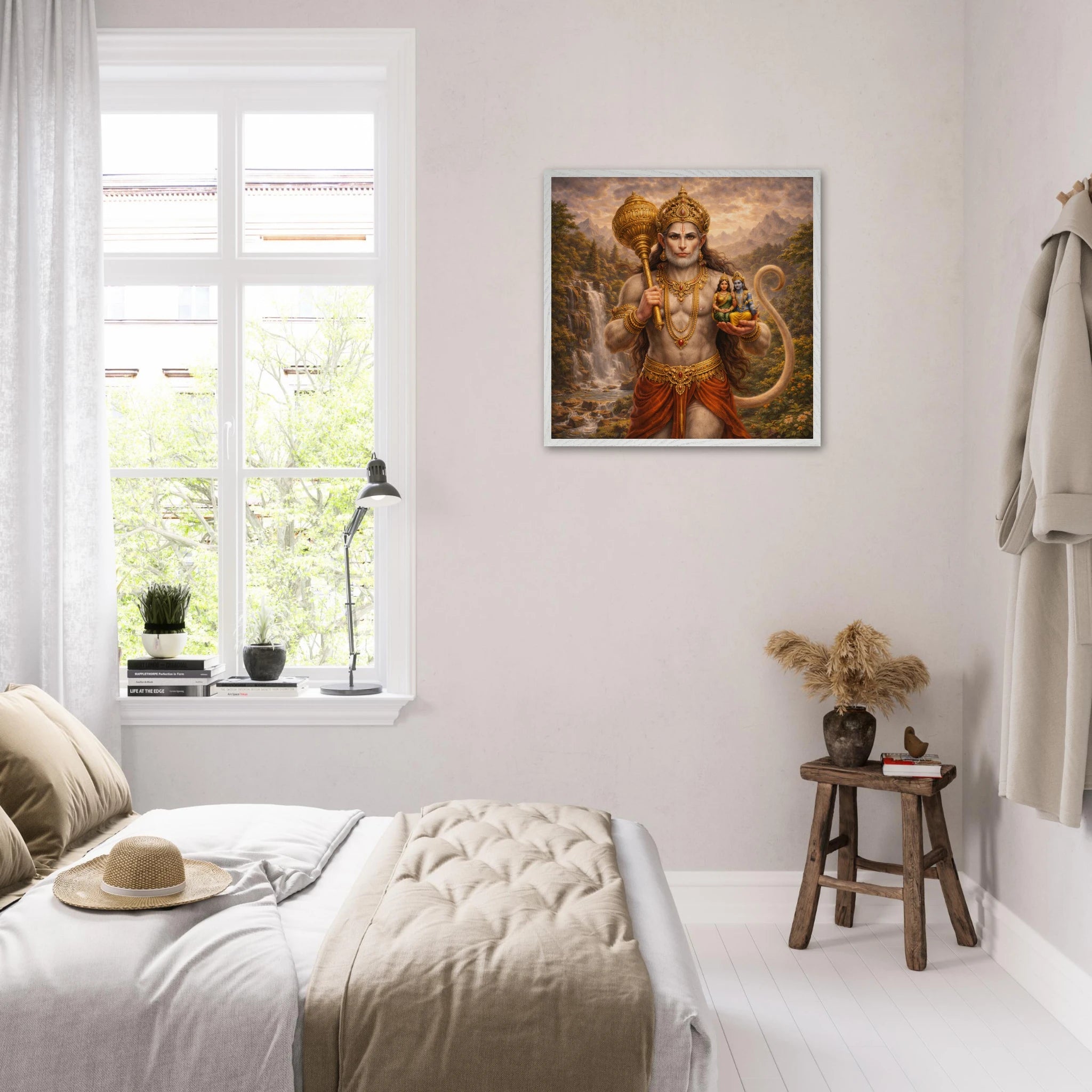 Hanuman – Mythologie Fine Art Print mit Rahmen | babasan