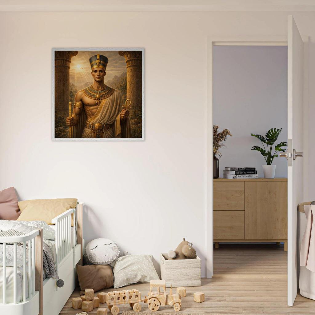 Echnaton – Mythologie Fine Art Print mit Rahmen | babasan