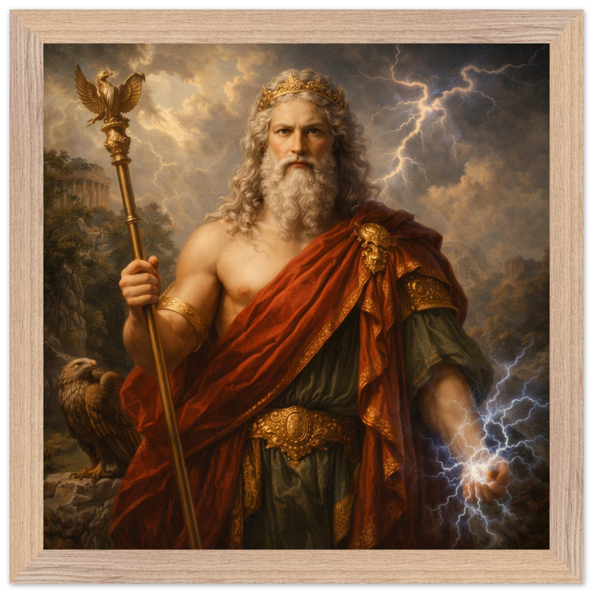 Jupiter – Mythologie Fine Art Print mit Rahmen | babasan
