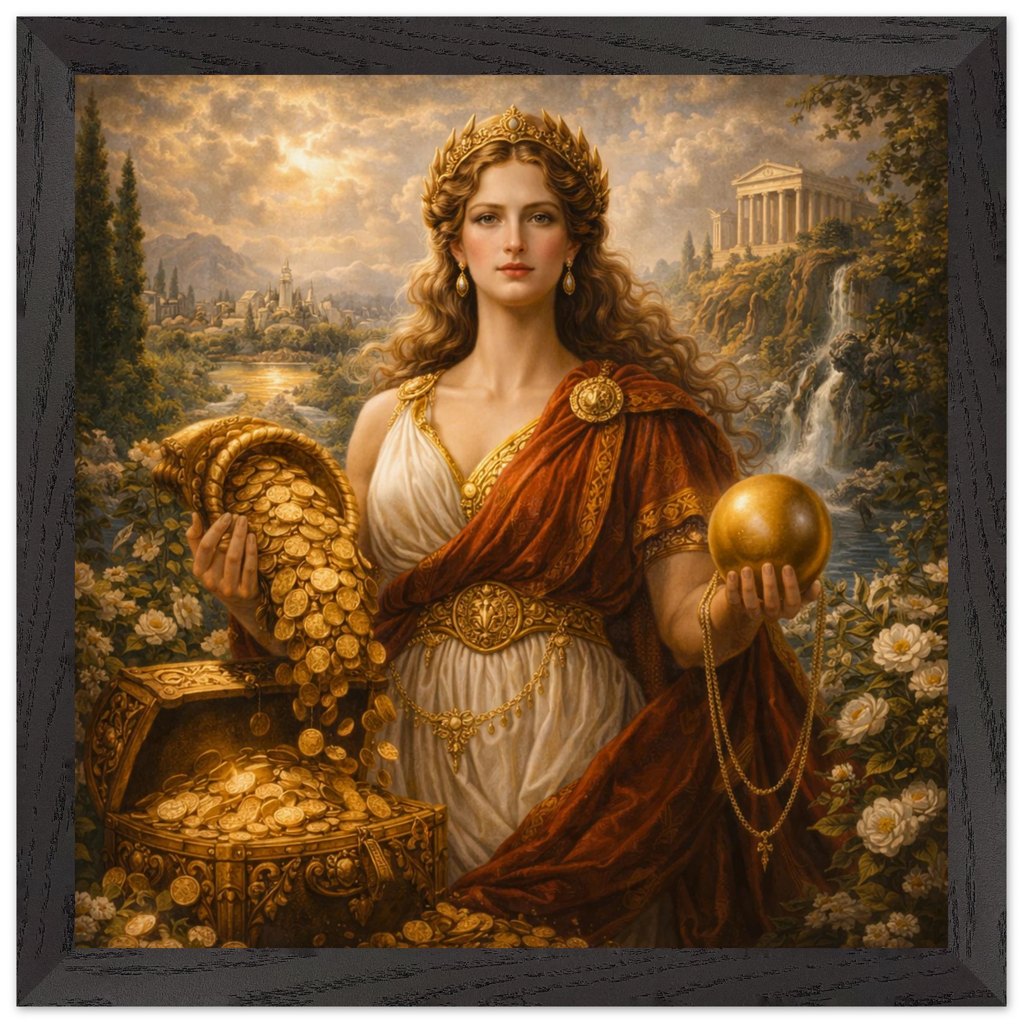 Fortuna – Mythologie Fine Art Print mit Rahmen | babasan
