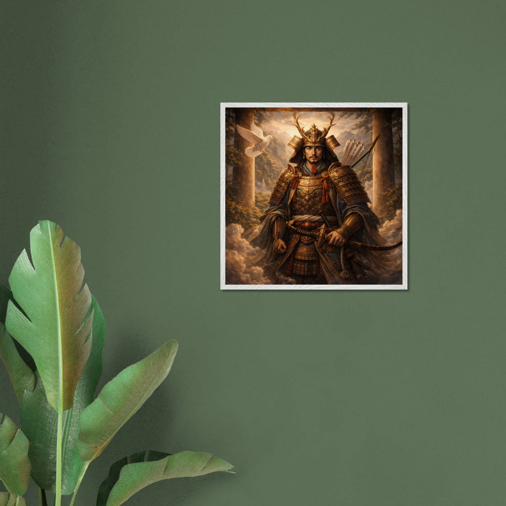 Hachiman – Mythologie Fine Art Print mit Rahmen | babasan