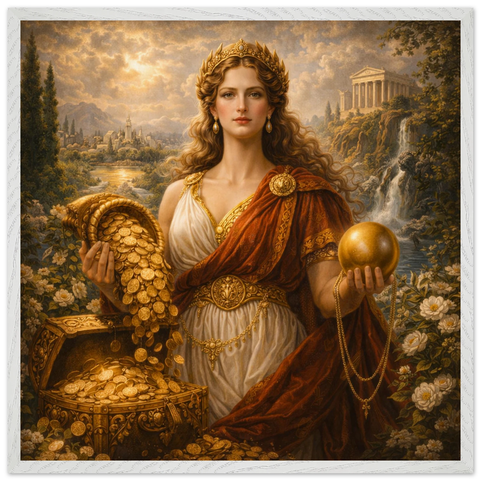 Fortuna – Mythologie Fine Art Print mit Rahmen | babasan