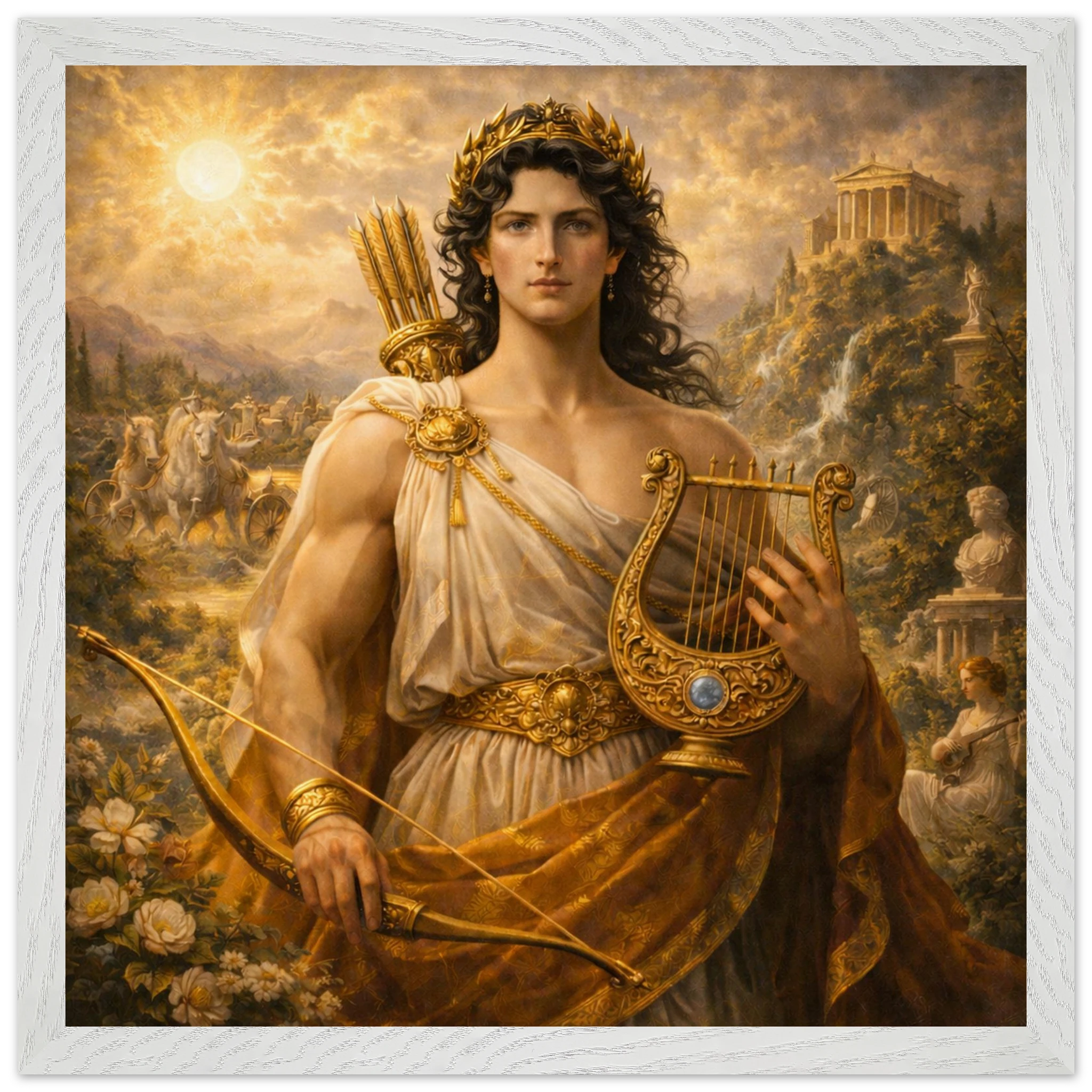 Apollo – Mythologie Fine Art Print mit Rahmen | babasan