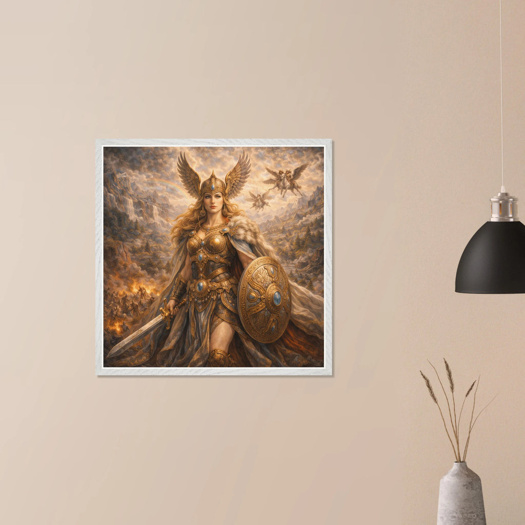 Walküre – Mythologie Fine Art Print mit Rahmen | babasan