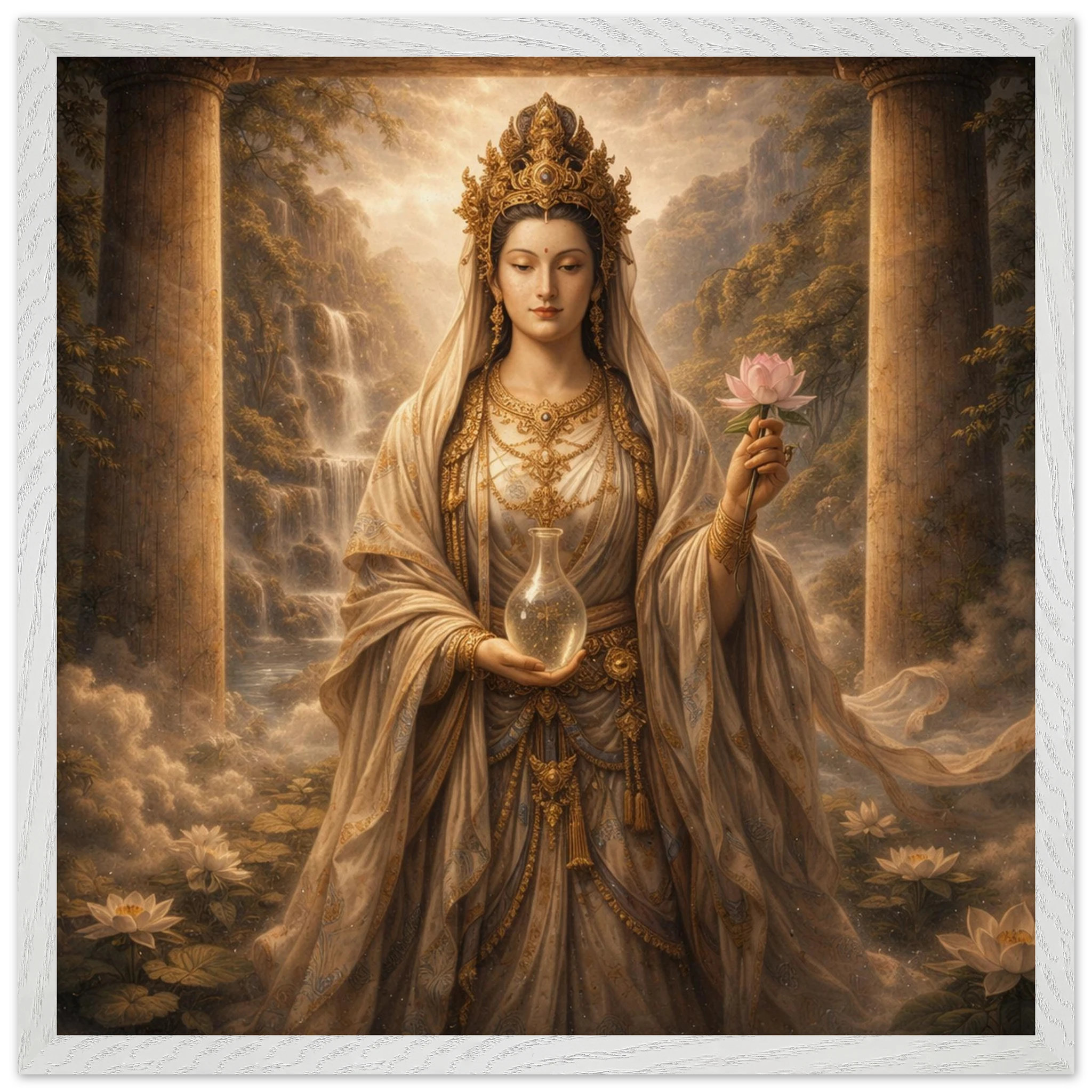Kannon Bodhisattva– Mythologie Fine Art Print mit Rahmen | babasan