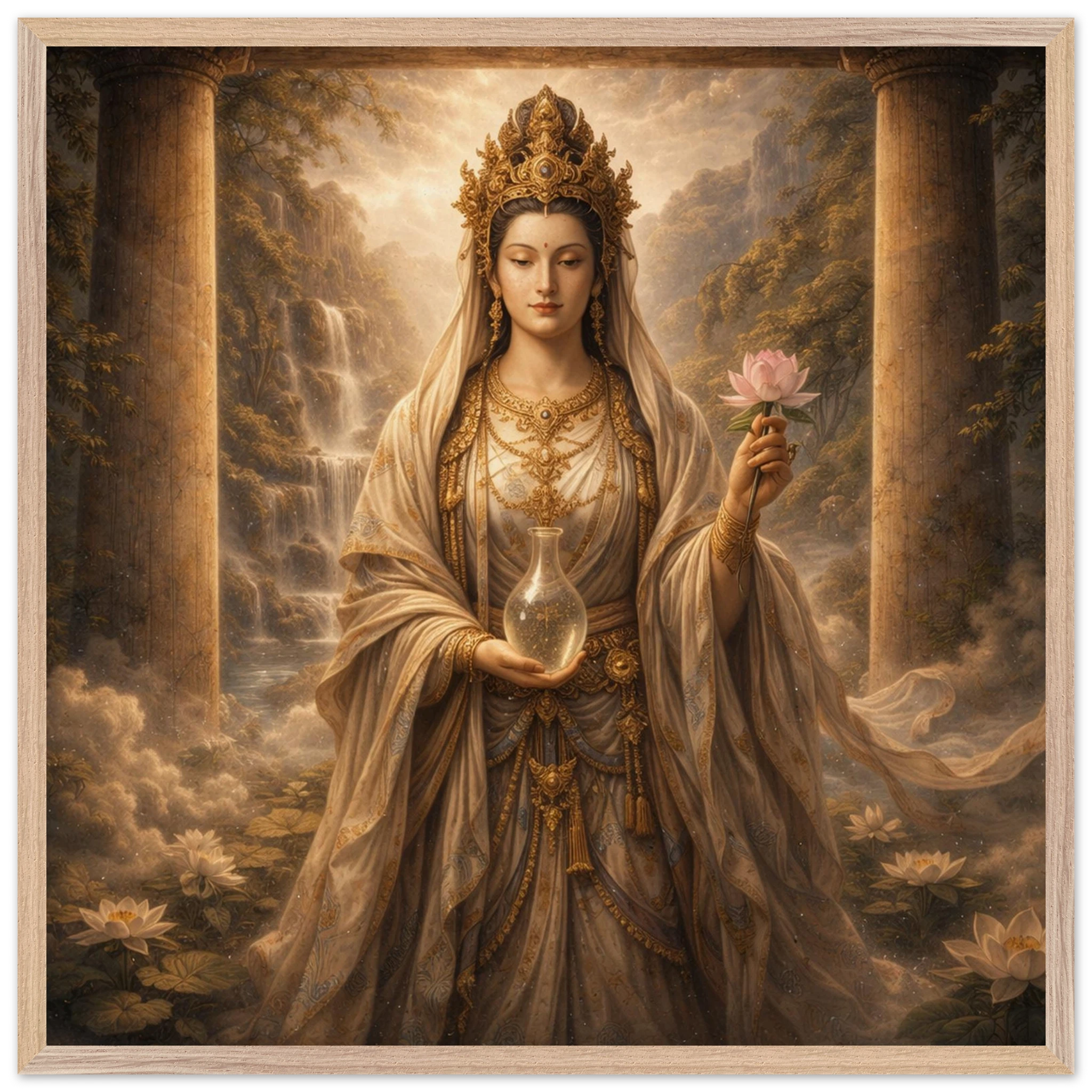 Kannon Bodhisattva– Mythologie Fine Art Print mit Rahmen | babasan