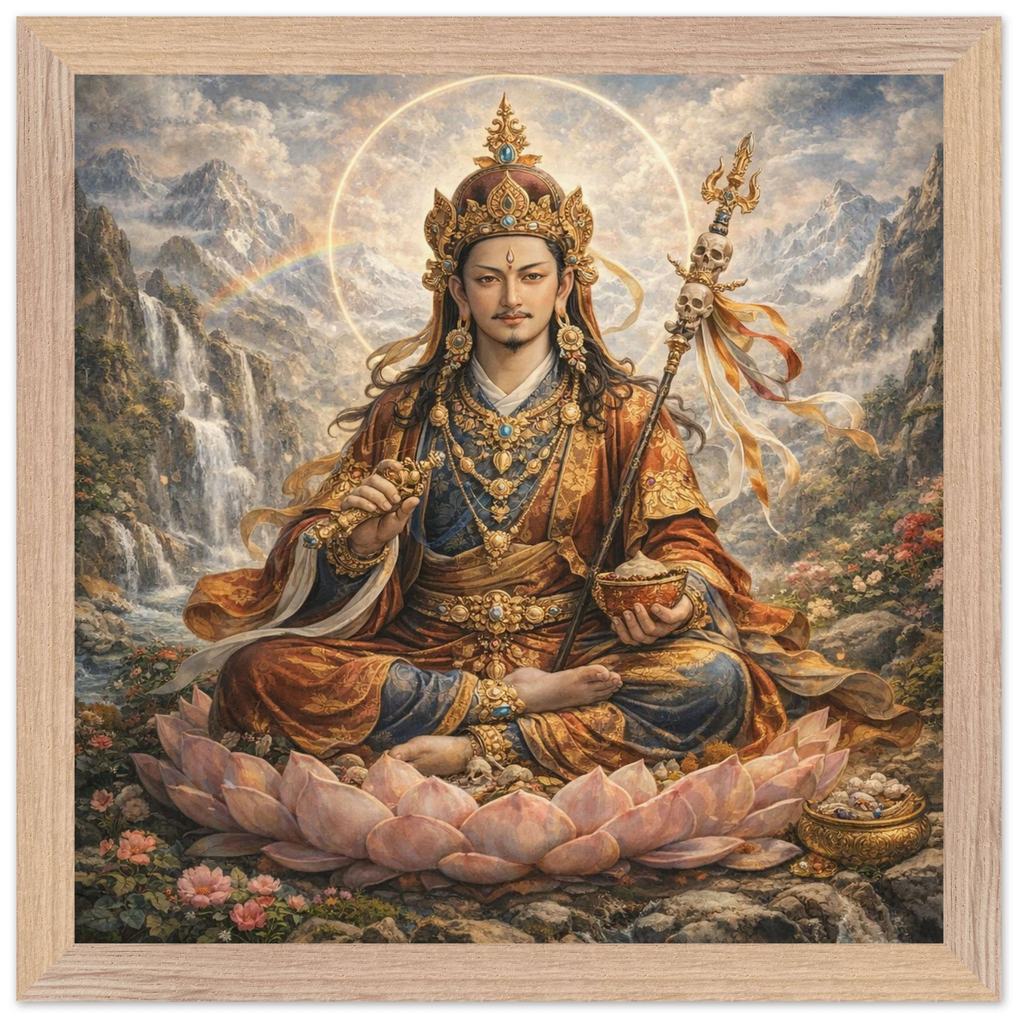 Padmasambhava – Mythologie Fine Art Print mit Rahmen | babasan