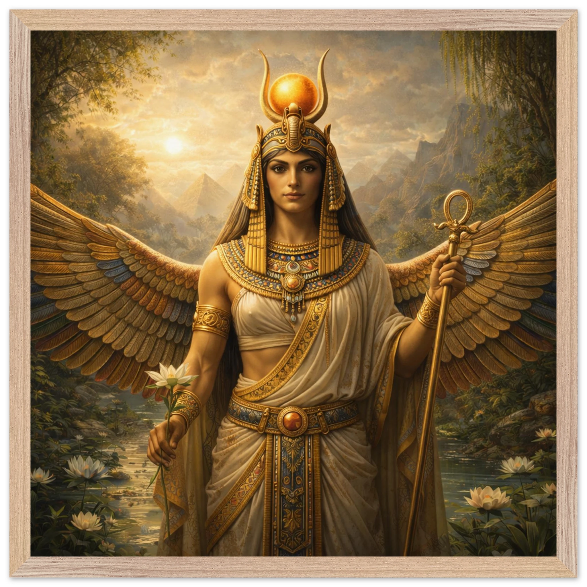 Isis – Mythologie Fine Art Print mit Rahmen | babasan