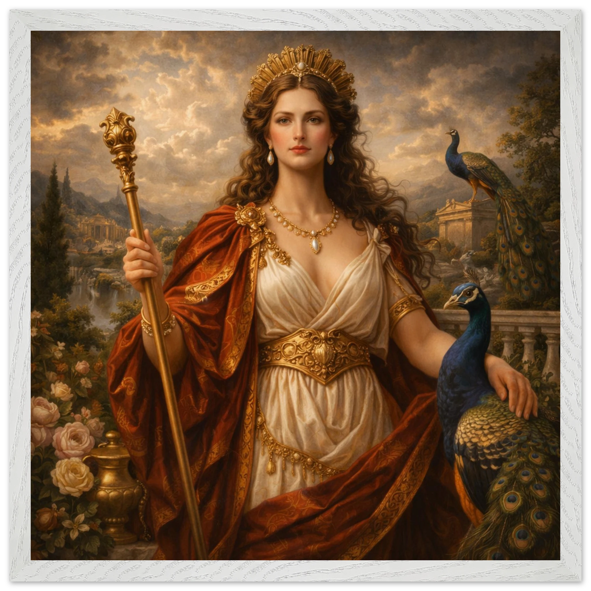 Juno – Mythologie Fine Art Print mit Rahmen | babasan