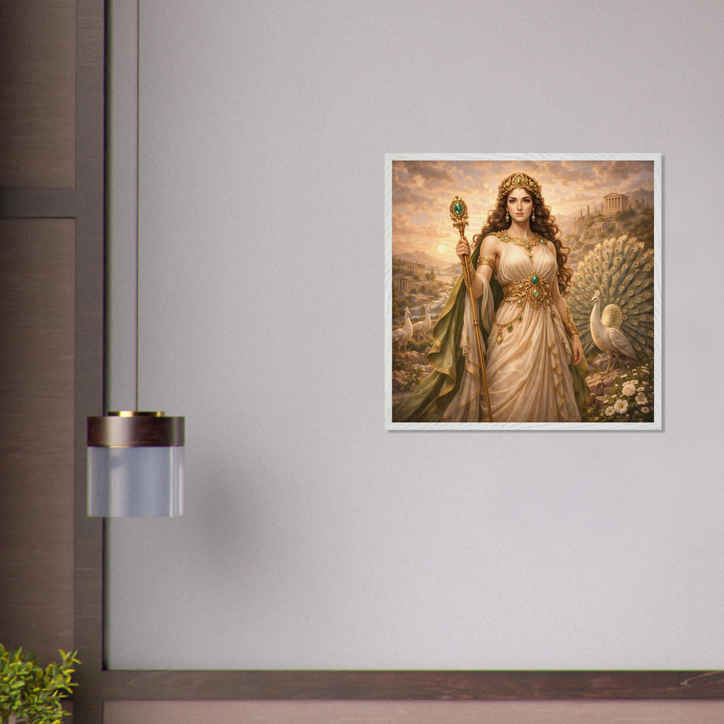 Hera – Mythologie Fine Art Print mit Rahmen | babasan
