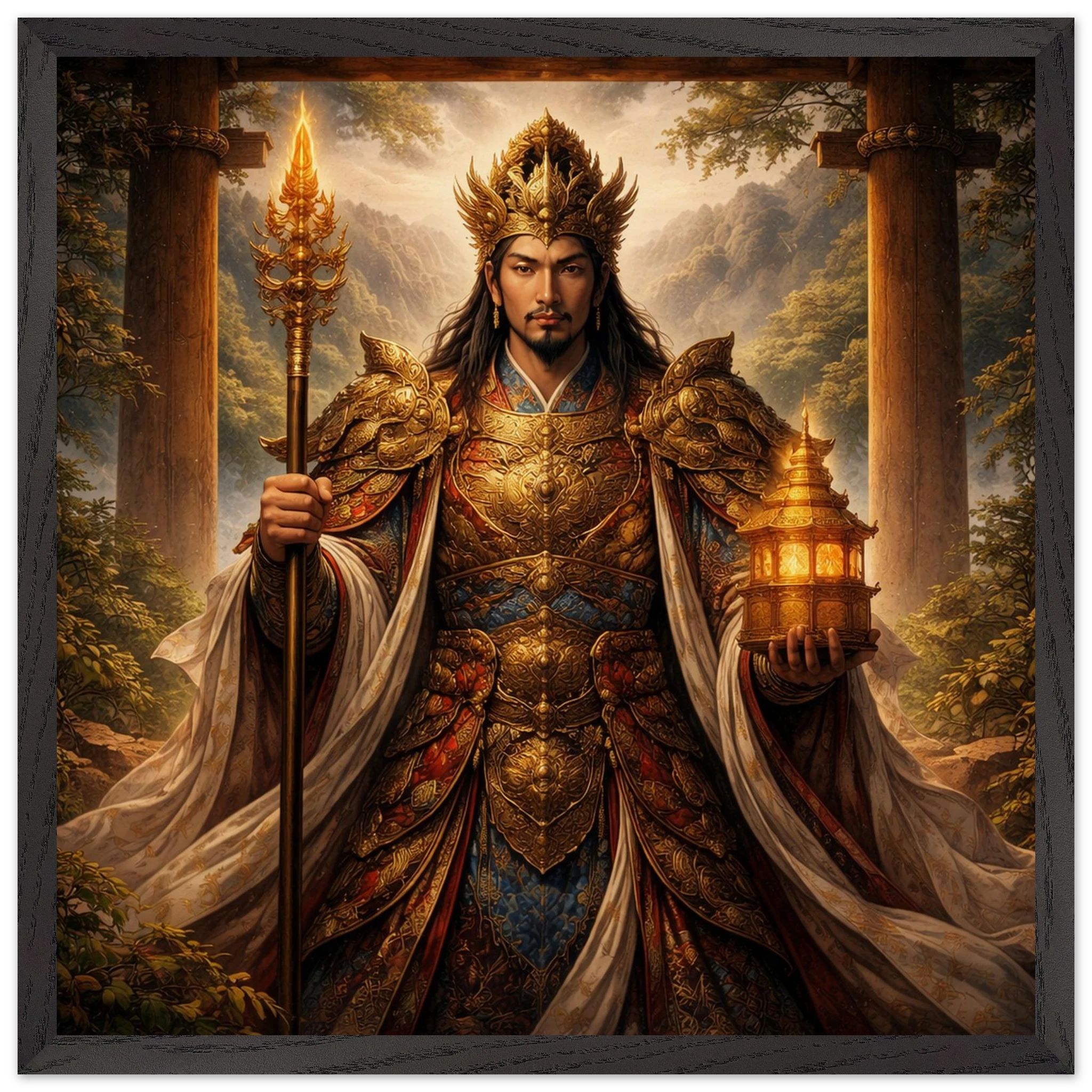 Bishamonten – Mythologie Fine Art Print mit Rahmen | babasan