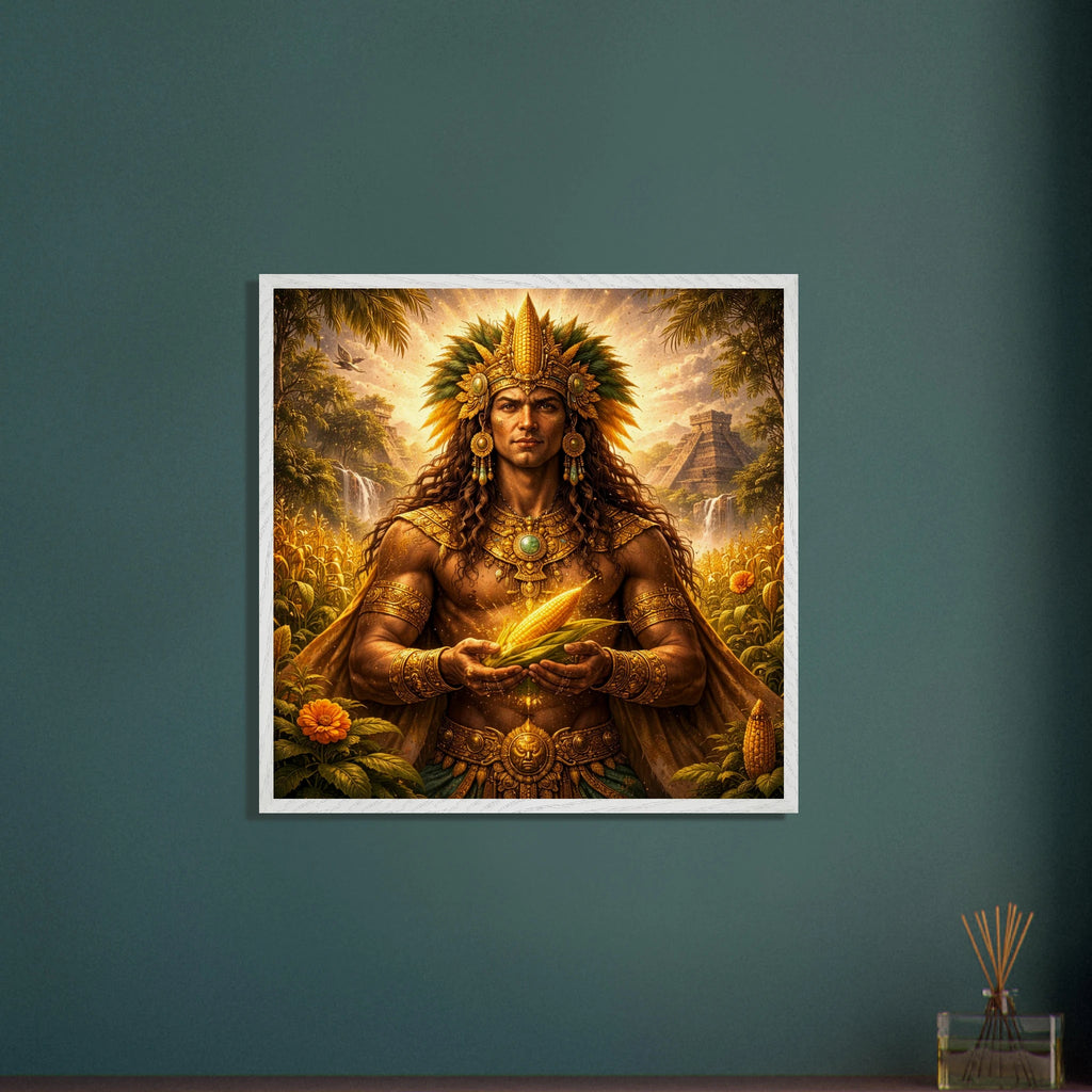 Hun Hunahpu – Mythologie Fine Art Print mit Rahmen | babasan