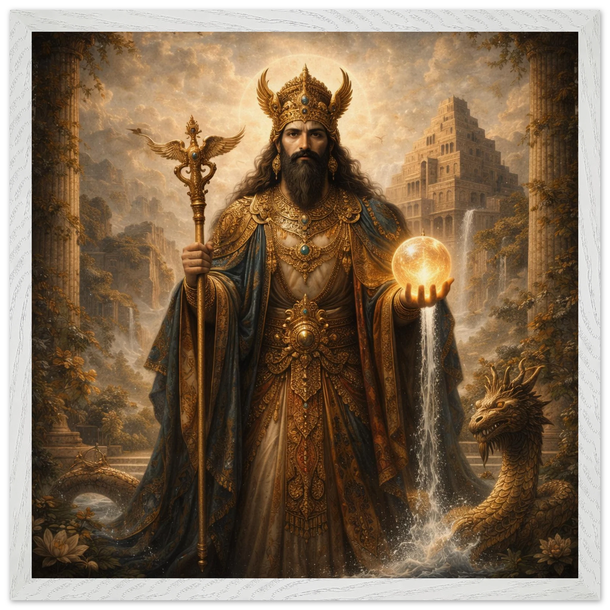 Marduk – Mythologie Fine Art Print mit Rahmen | babasan