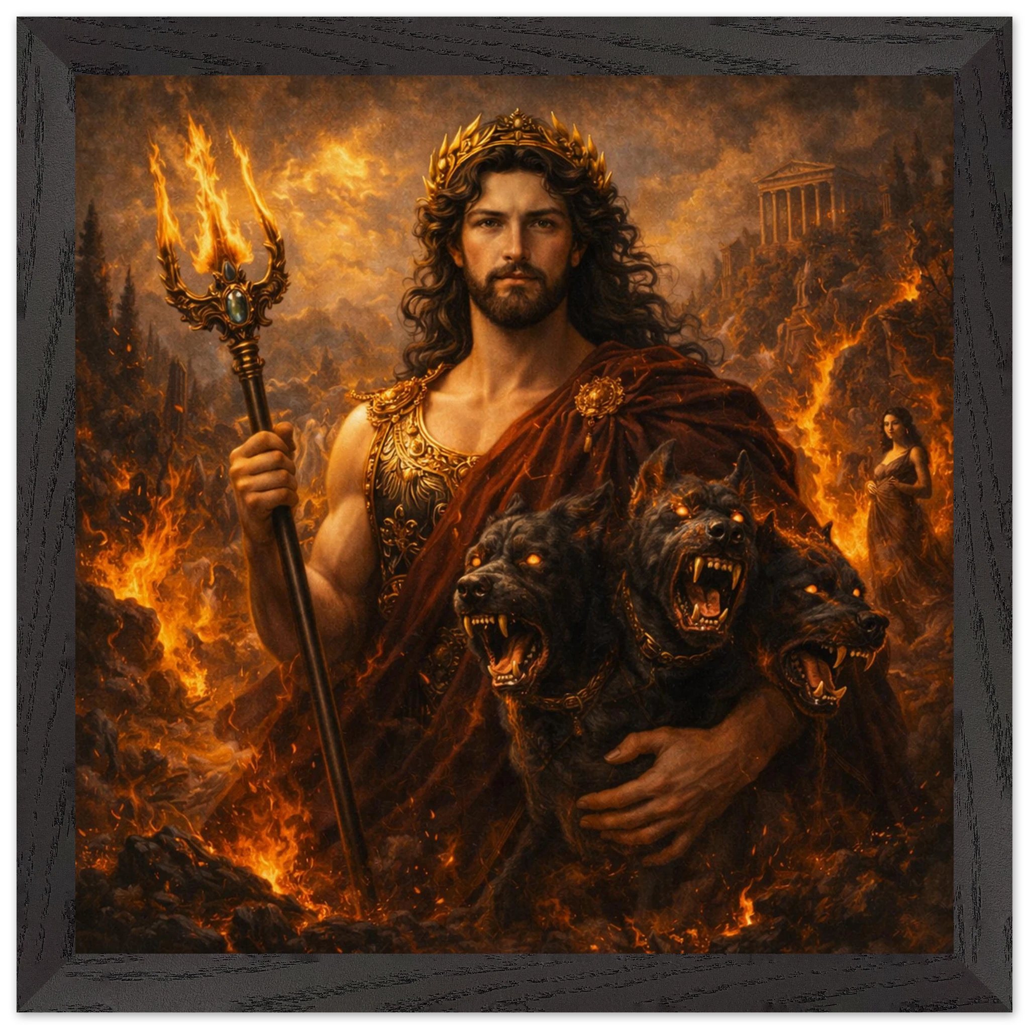 Pluto – Mythologie Fine Art Print mit Rahmen | babasan