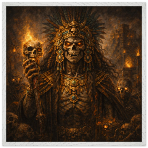 Ah Puch – Mythologie Fine Art Print mit Rahmen | babasan