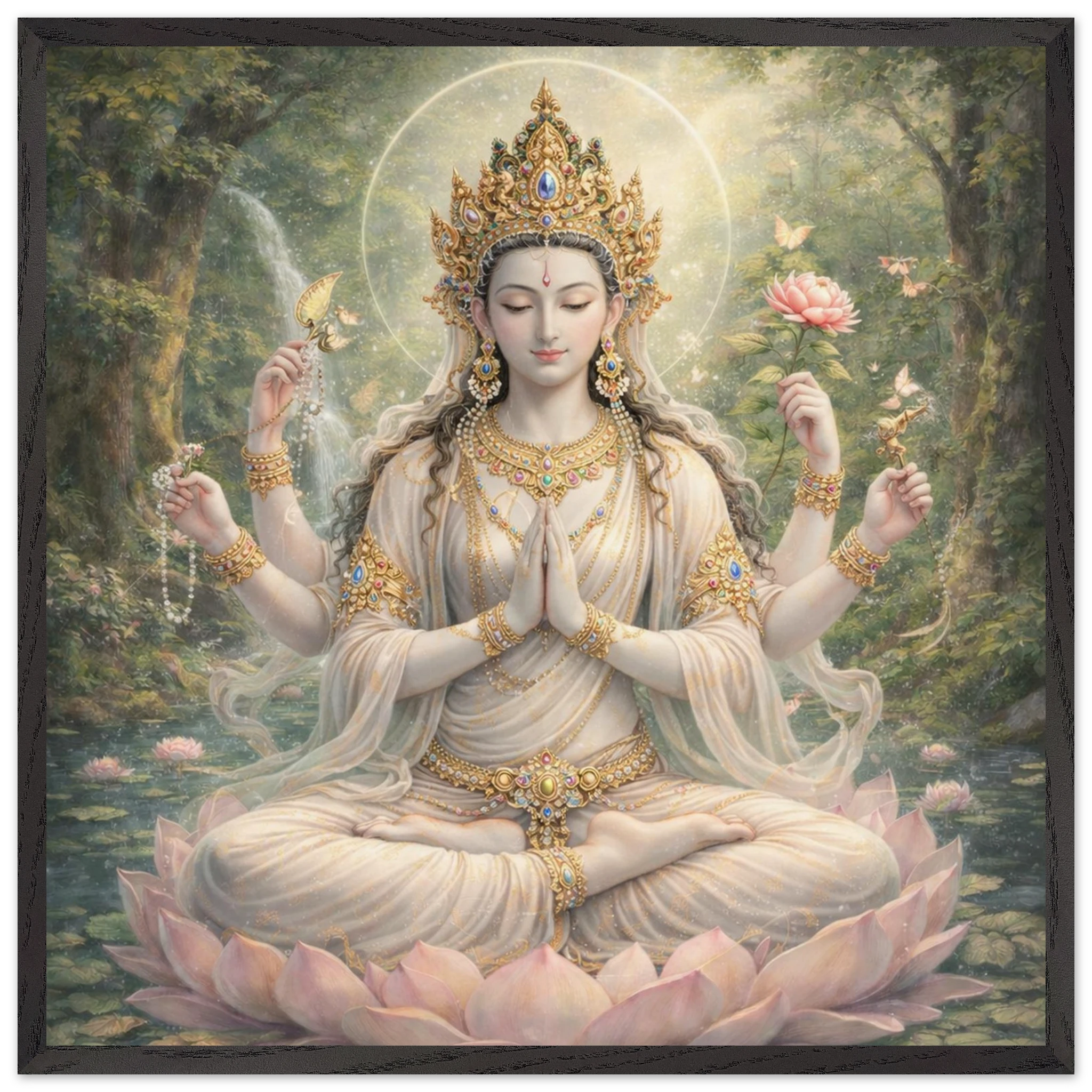 Avalokiteshvara – Mythologie Fine Art Print mit Rahmen | babasan
