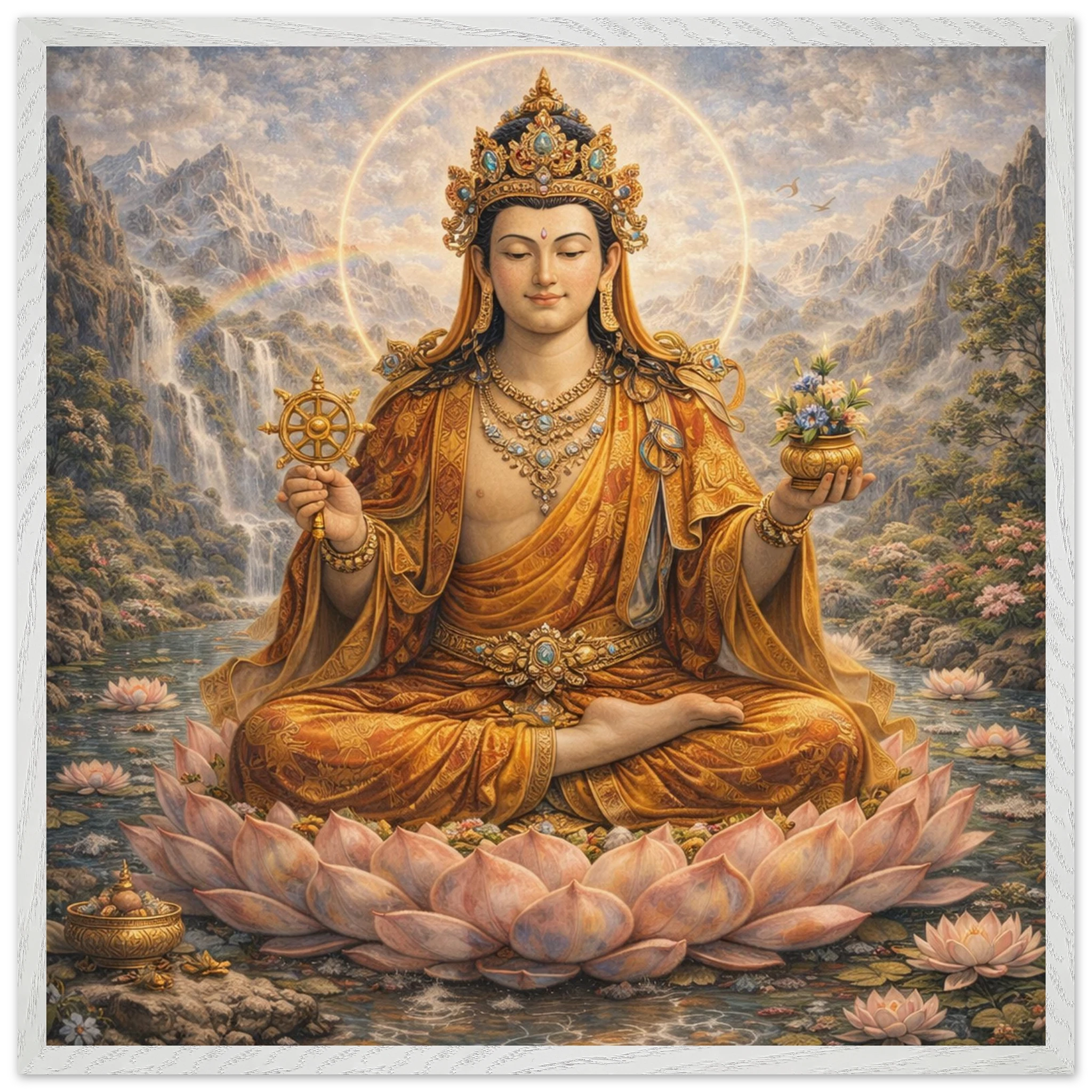 Buddha Maitreya – Mythologie Fine Art Print mit Rahmen | babasan