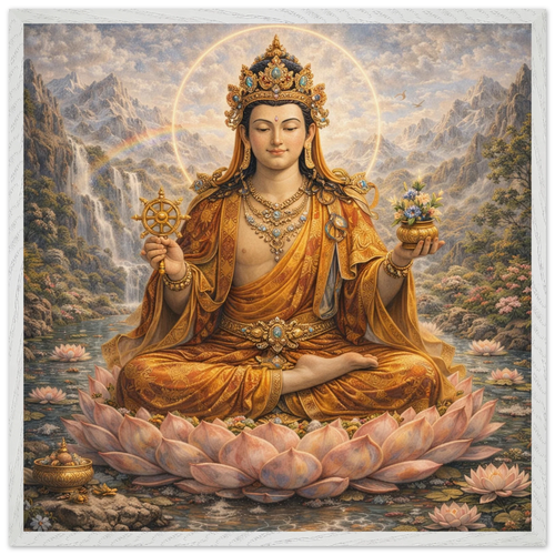 Buddha Maitreya – Mythologie Fine Art Print mit Rahmen | babasan