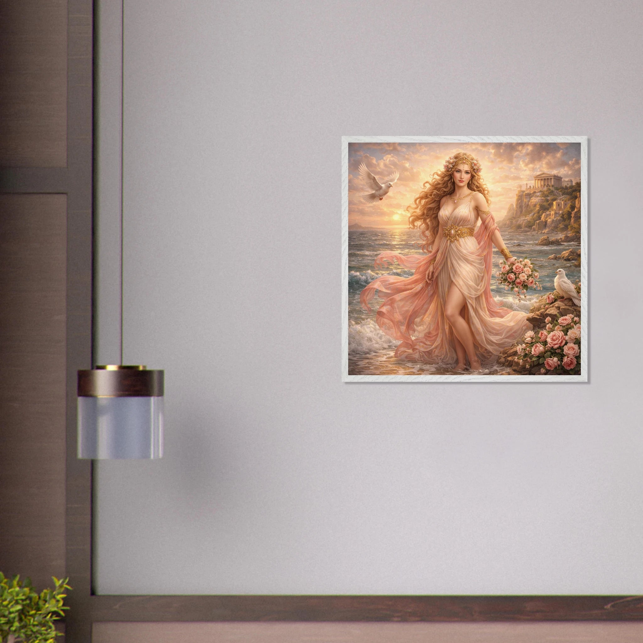 Aphrodite – Mythologie Fine Art Print mit Rahmen | babasan