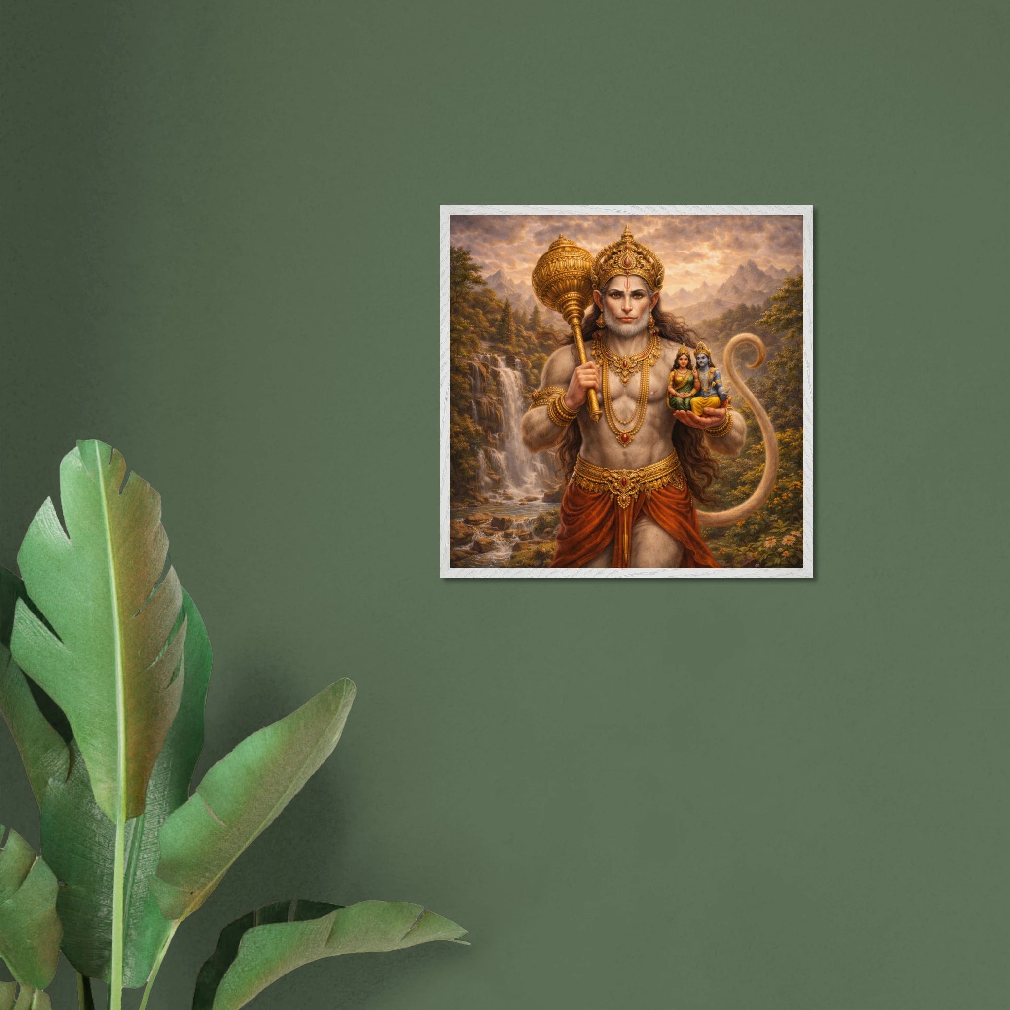 Hanuman – Mythologie Fine Art Print mit Rahmen | babasan