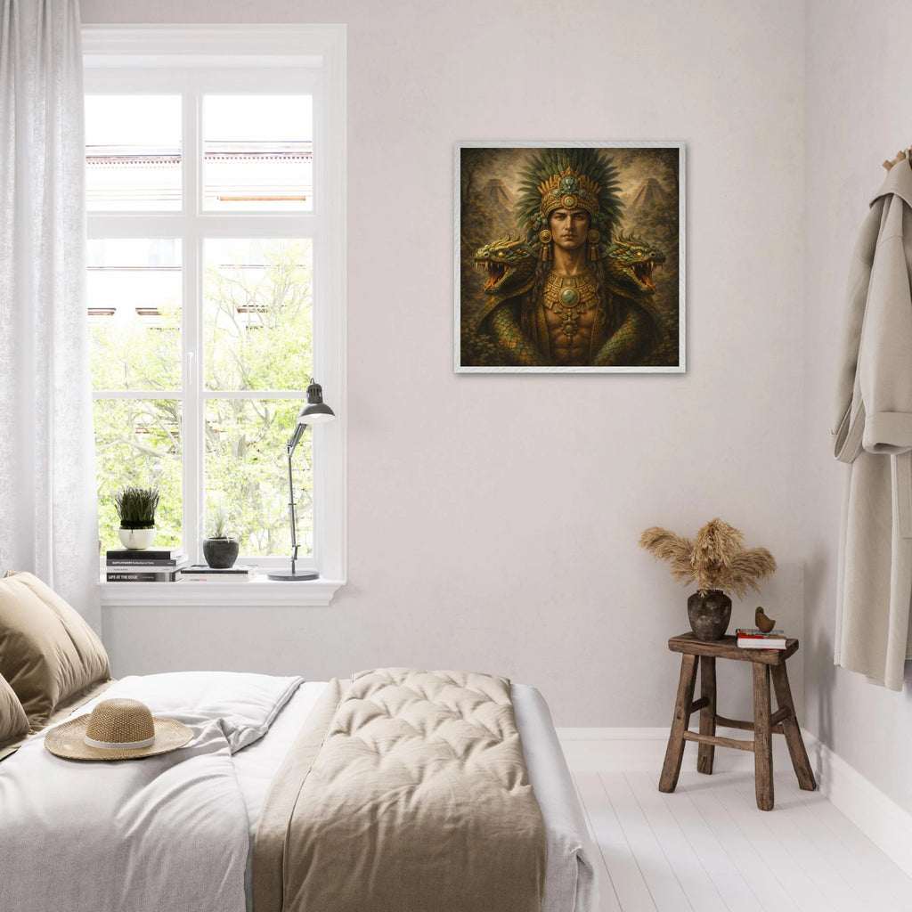 Kukulkan – Mythologie Fine Art Print mit Rahmen | babasan