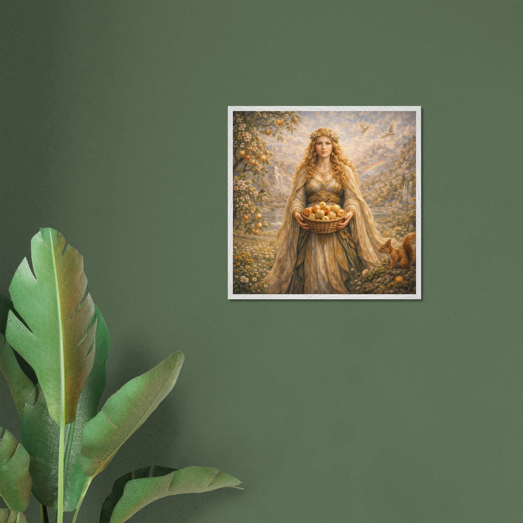 Idun – Mythologie Fine Art Print mit Rahmen | babasan