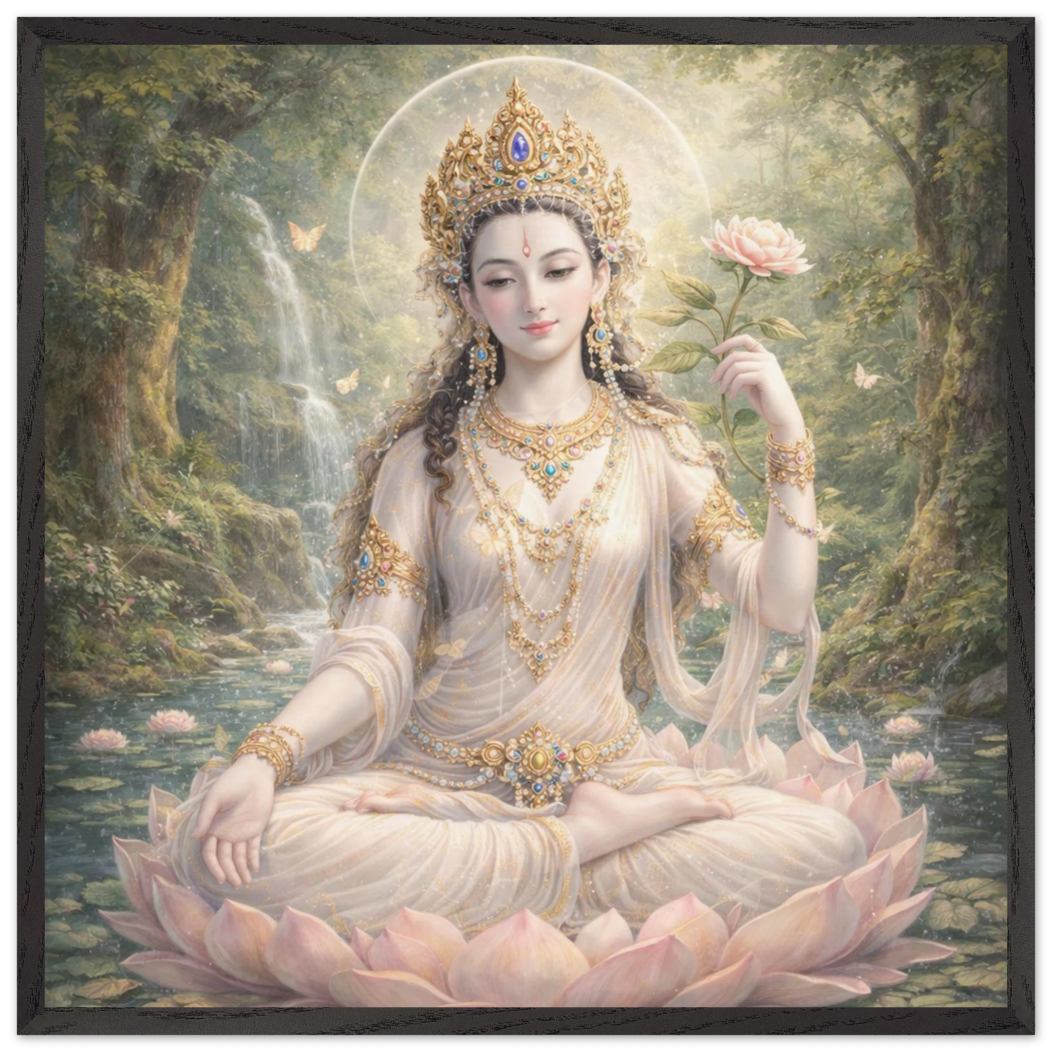 Weisse Tara – Mythologie Fine Art Print mit Rahmen | babasan